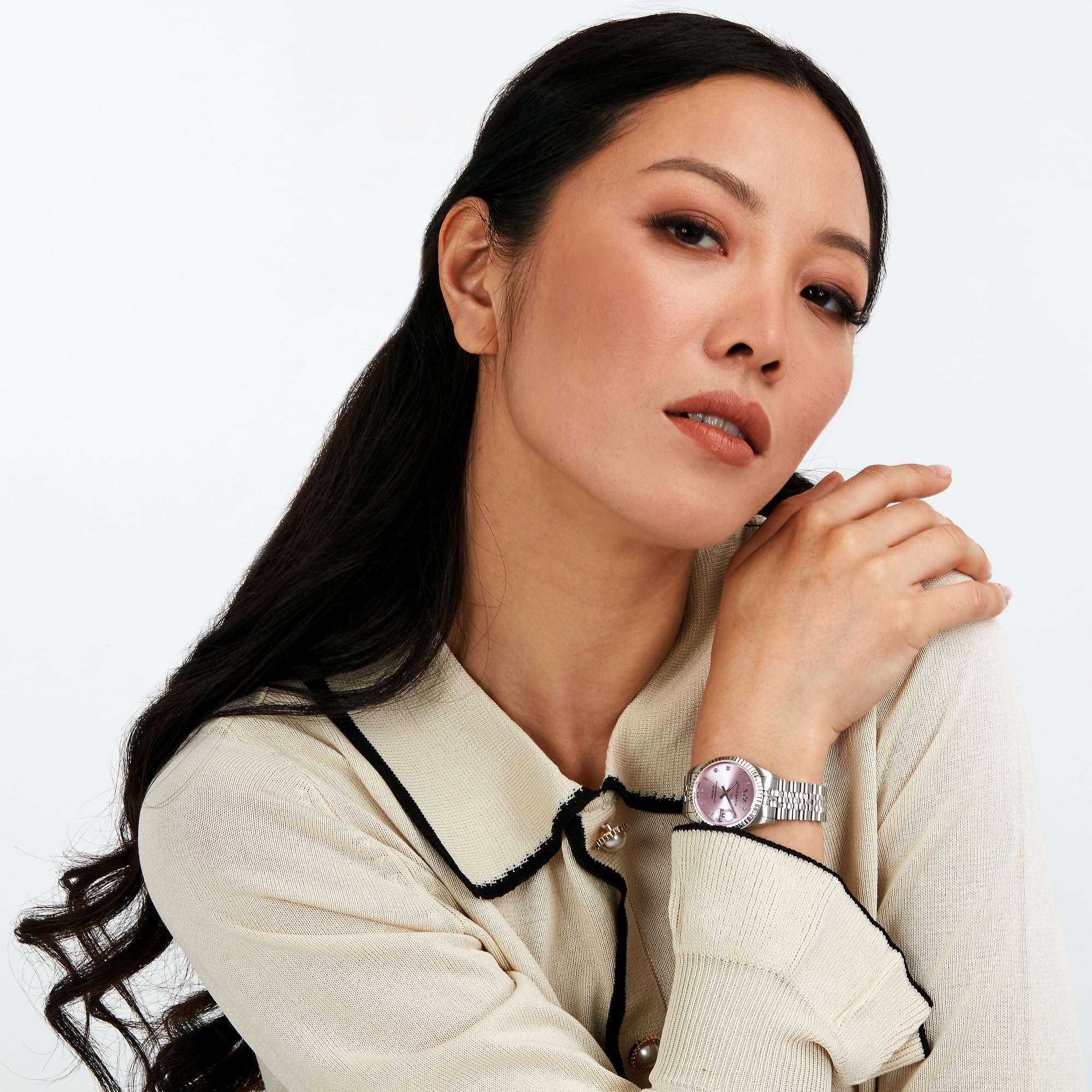 Philip Watch Caribe Urban Orologio Donna Diamonds, Tempo, Data, Analogico CT 0,05 GH - SI3 - R8253597639
