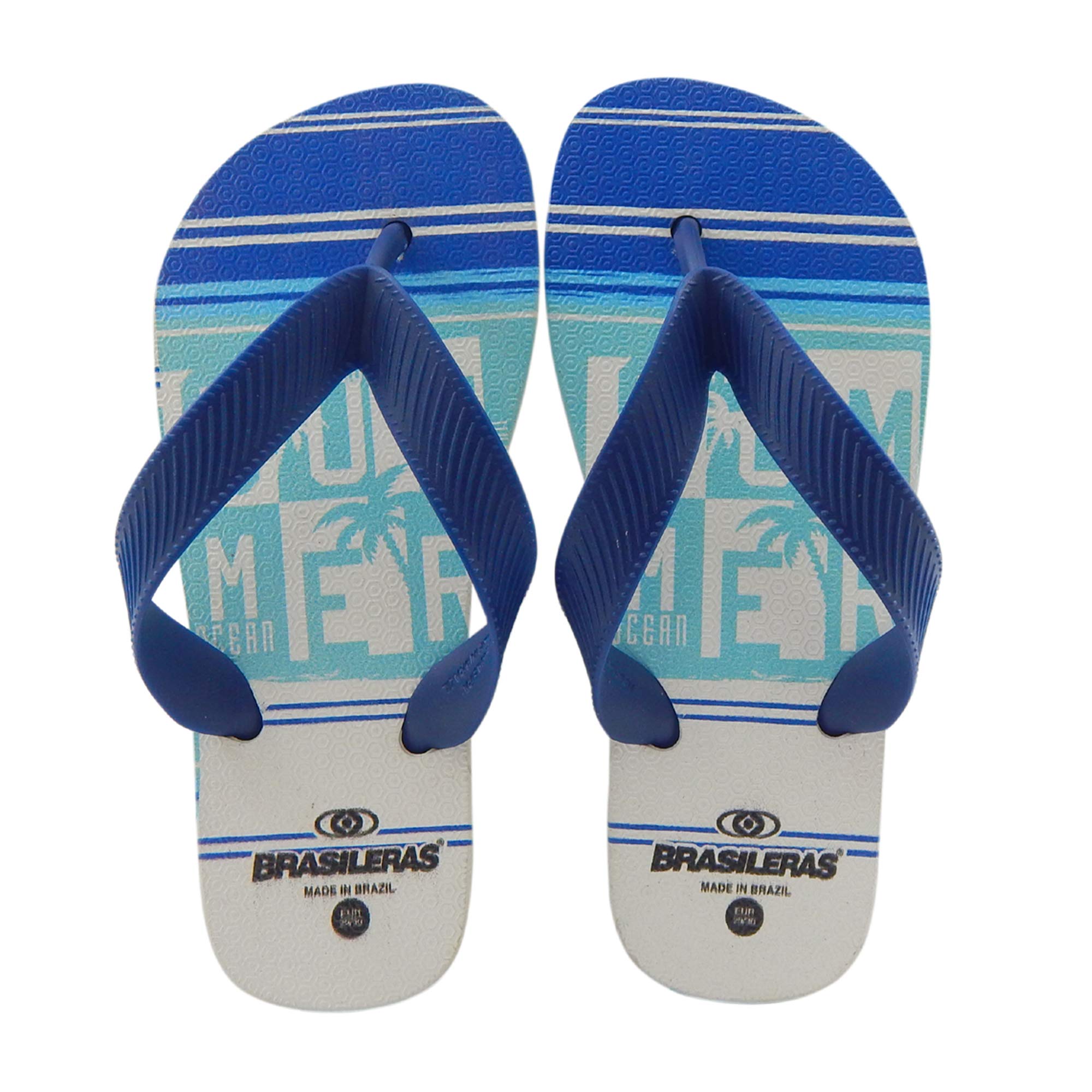 BRASILERAS - Chanclas de Playa y Piscina - Summer - Flip Flop de Suela Antideslizante - para niños - Tallas 27 al 34 EU - Hechas en Brasil