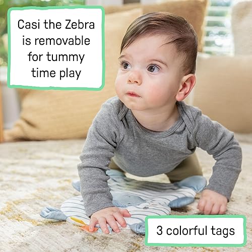 Miniatura 7 de Ingenuity Prop Spot - Asiento de suelo para bebé, bandeja extraíble, 2 juguetes enlazables, alfombrilla para el tiempo boca abajo, unisex, para