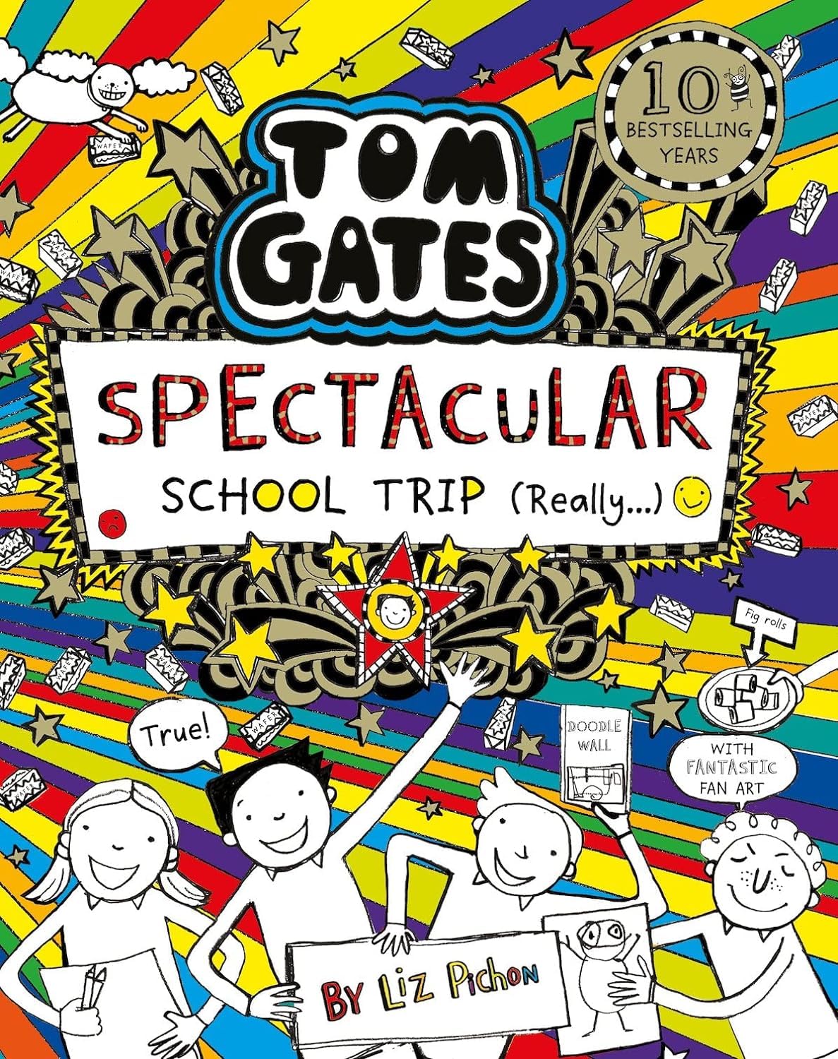 Tom Gates Series 16-20 Collection 5 Books Set By Liz Pichon (Mega Make and Do and Stories Too, Spectacular School Trip (Really.), Ten Tremendous Tales, Random Acts of Fun & Happy to Help eventually)