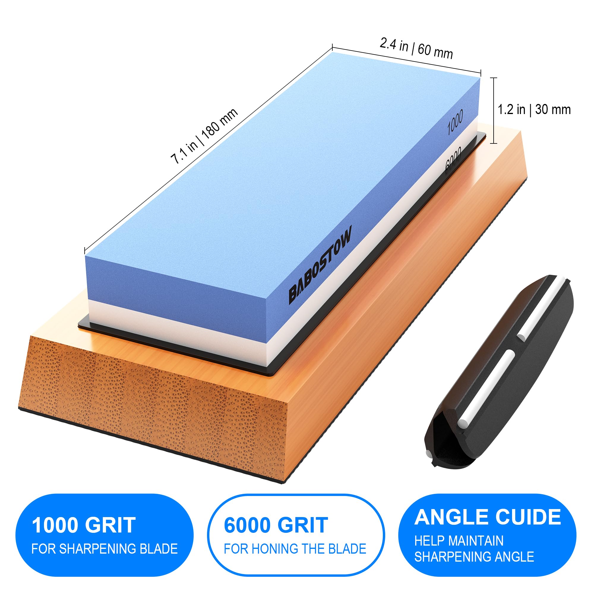 Knife Sharpening Stone Set - Razor Sharp Blades -2