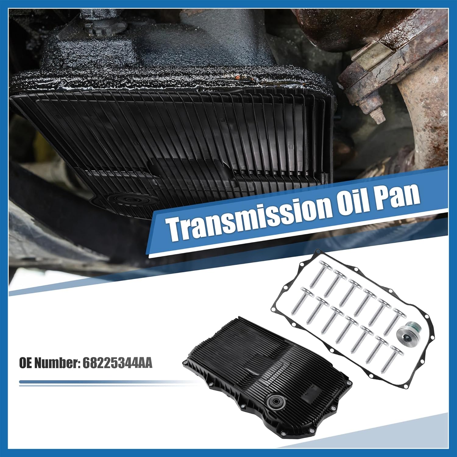 1 Set Transmission Oil Pan Replacement No.68225344AA with Bolts for Chrysler 300 2013-2021 for Dodge Charger Item Replacement