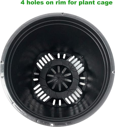 Miniatura 5 de Macetas de plástico con agujeros de drenaje, para plantas de interior o exterior, jardinería, paquete de 10