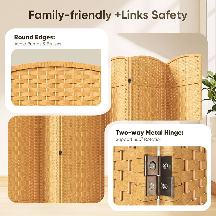 Amazon.com: JOSTYLE Room Divider 6ft. Tall Extra Wide