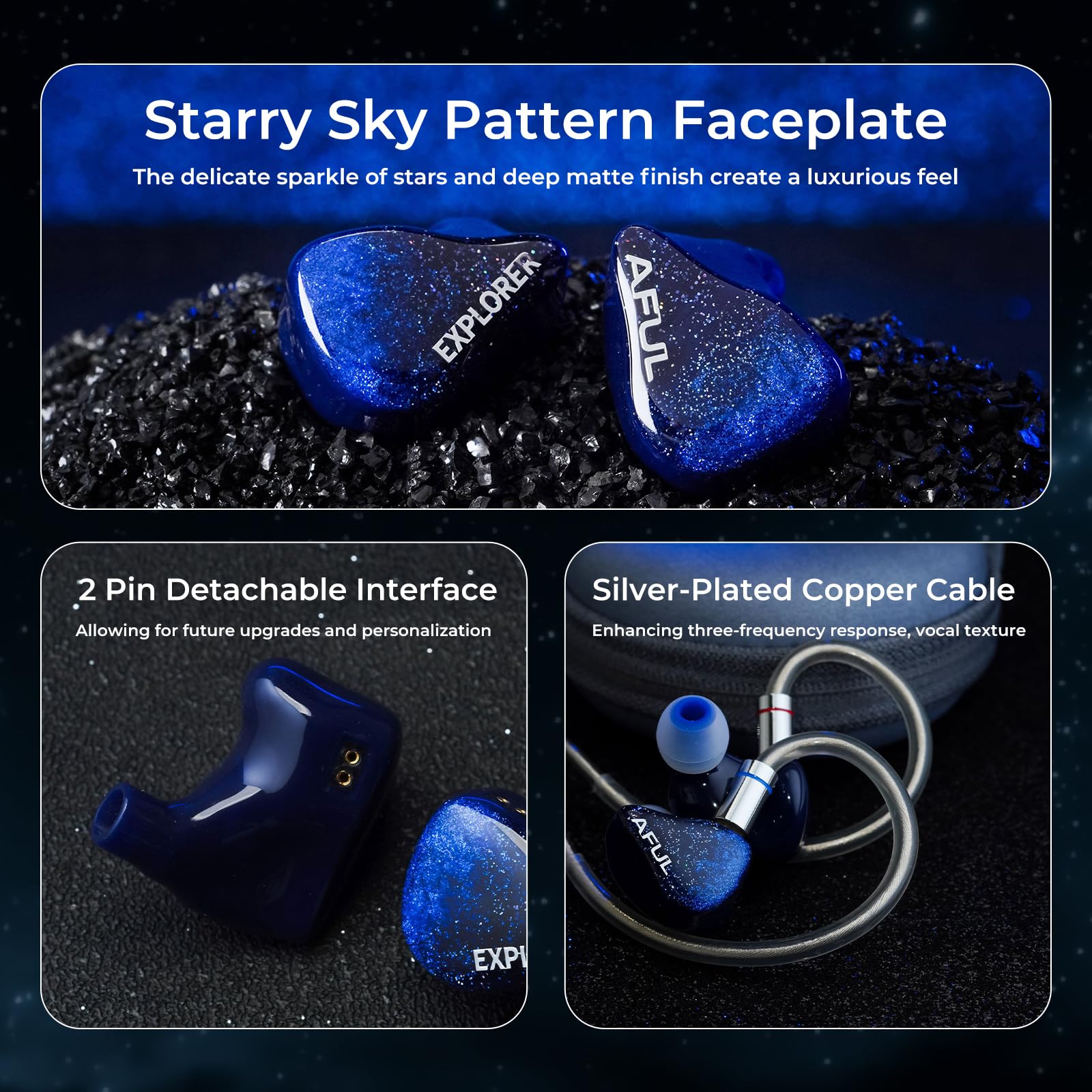 Amazon.co.jp: HiFiGo IEMs、AFUL Explorerインイヤーモニター、1DD+