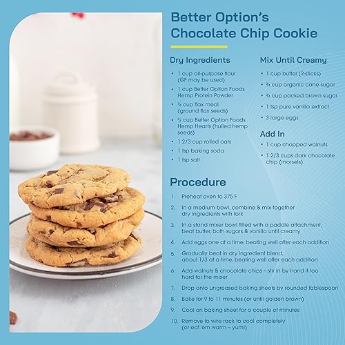 Miniatura 7 de Polvo de proteína de cáñamo, proteína de fibra en polvo fácil de digerir para avena, batidos y productos horneados, sin OMG, cero lácteos y sin