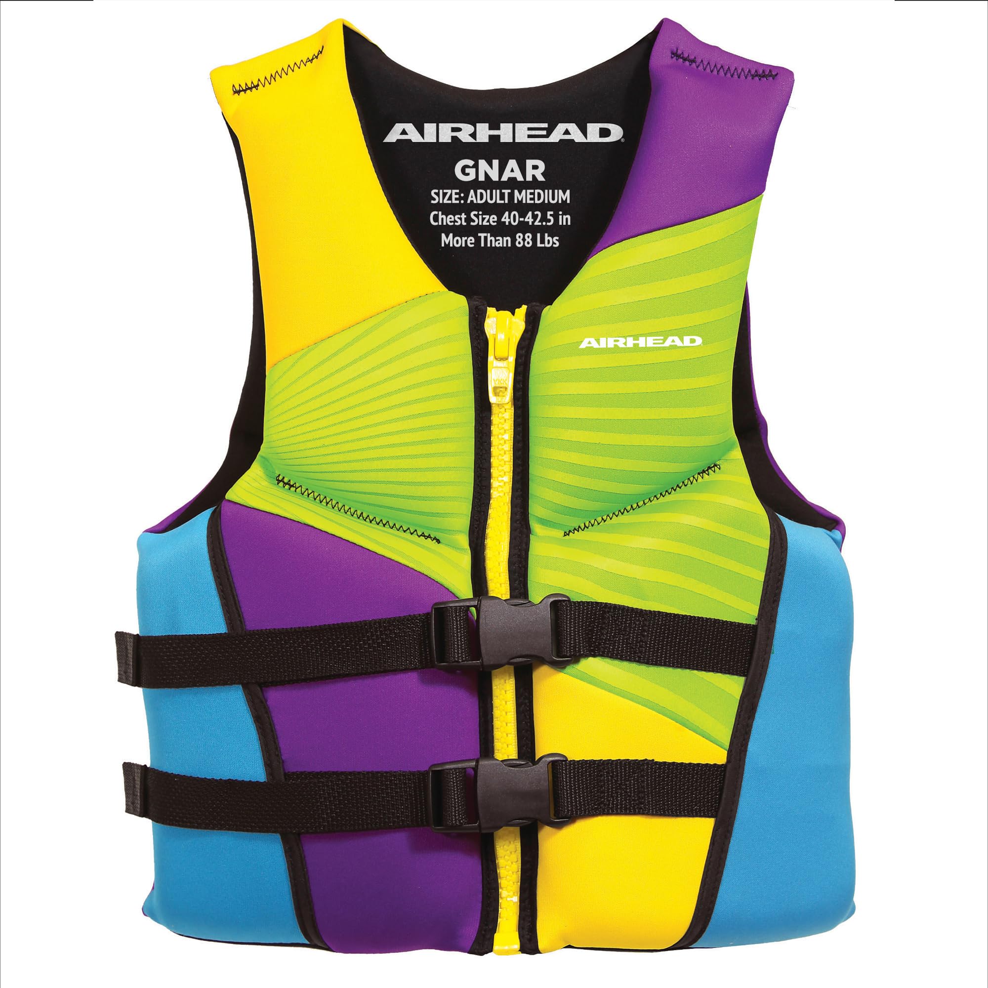 Airhead Gnar Kwick-Dry Neolite Flex Type III Life Jacket, US Coast Guard Approved, Secure Fit, Youth/Adult Sizes
