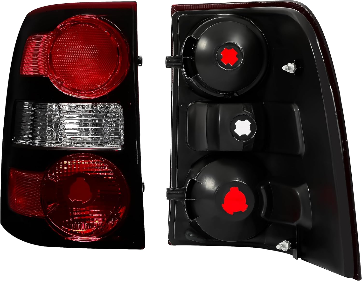 KUAFU Pair Tail Lights Halogen Compatible with 2006-2010 Ford Explorer Taillights Rear Brake Lamp Replacement for 6L2Z13405CA 6L2Z13404CA FO2819140C FO2818140C Plastic Left & Right