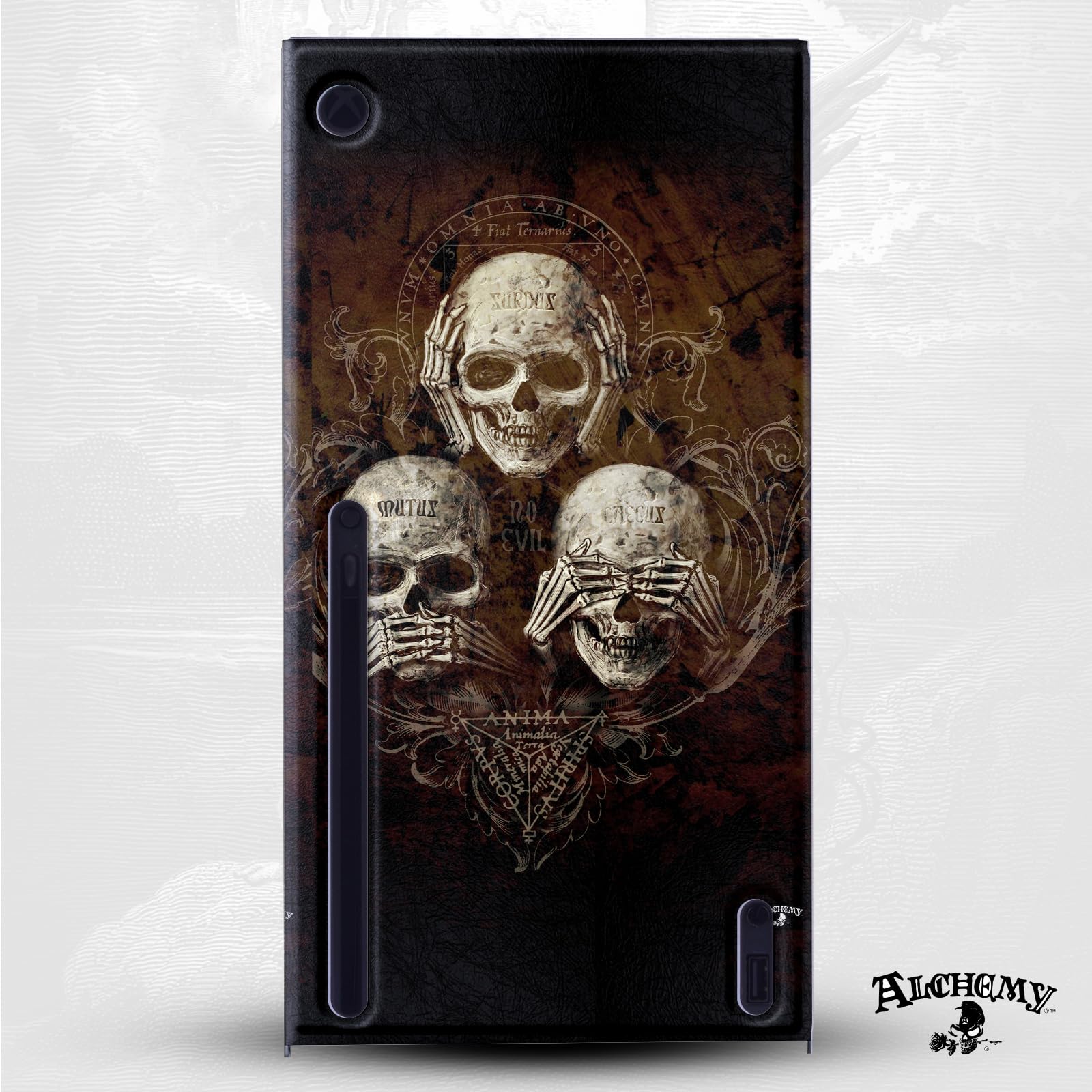 Head Case Designs Licenza Ufficiale Alchemy Gothic Nessun cattivo Albero Cranio Gotico Console Da Gioco Wrap Compatibile con Xbox Series X