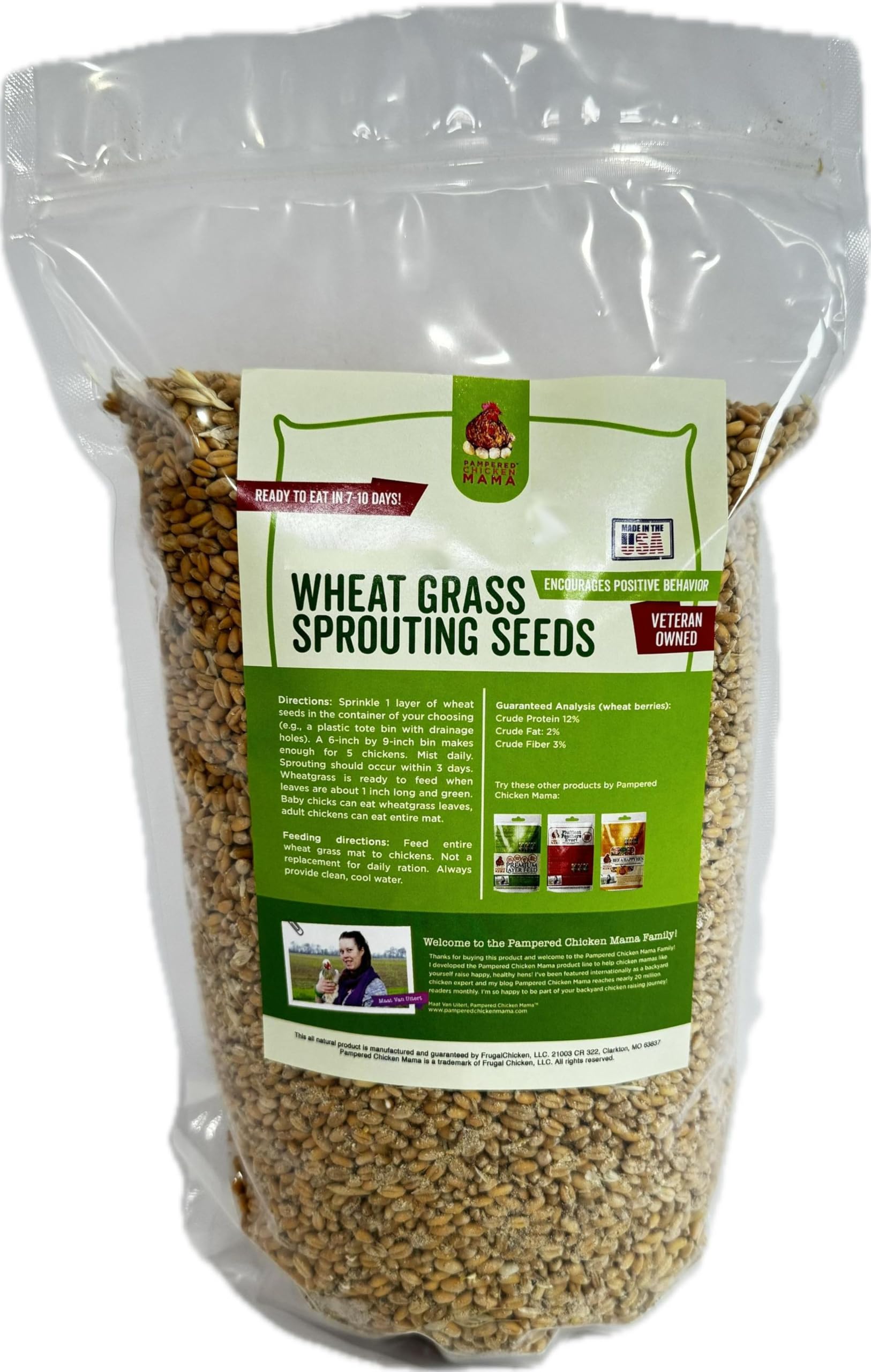 Non-GMO Fodder Seeds for Chickens - 3 Pounds