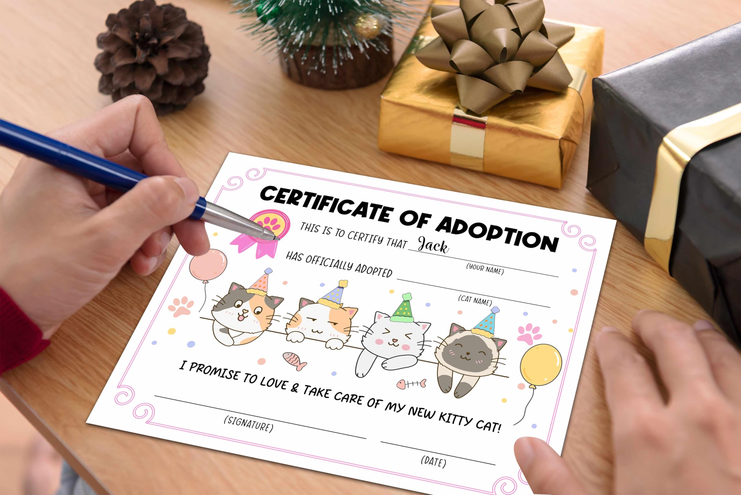 Cat Kitten Adoption Certificate, Colorful Cat Certificates Of Adoption, Adopt Cat Gifts For Cat Birthday Parties, Adopting A Pet Party Favors Supplies, 10 Pcs Pet Adoption Certificates -05 - View #10