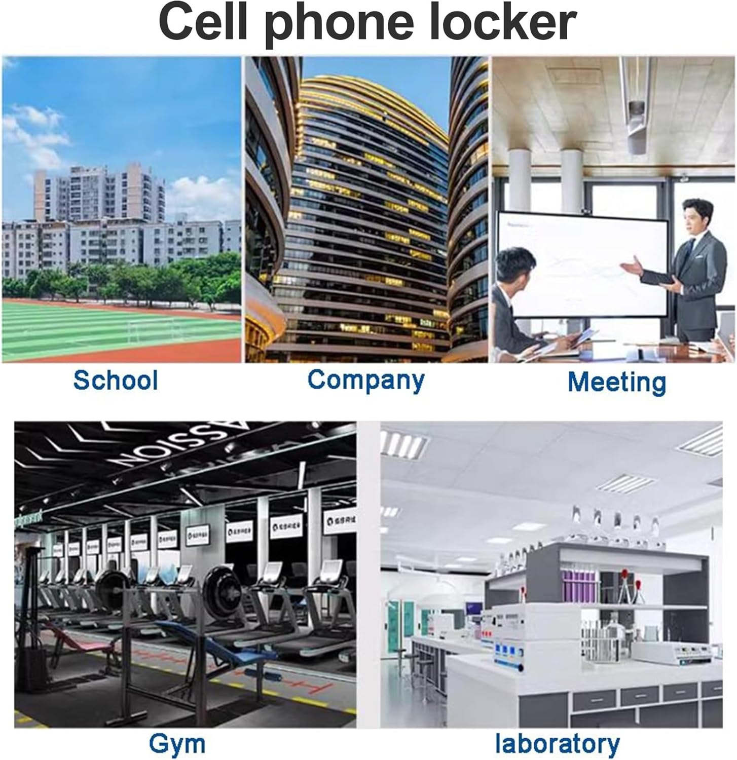 Wall-Mounted Acrylic Cell Phone Locker Box with Locks & Keys - 50 Slot Transparent Mobile Phone Storage for Classroom & Office - Desktop Holder (52.5x18.5x54.7cm)