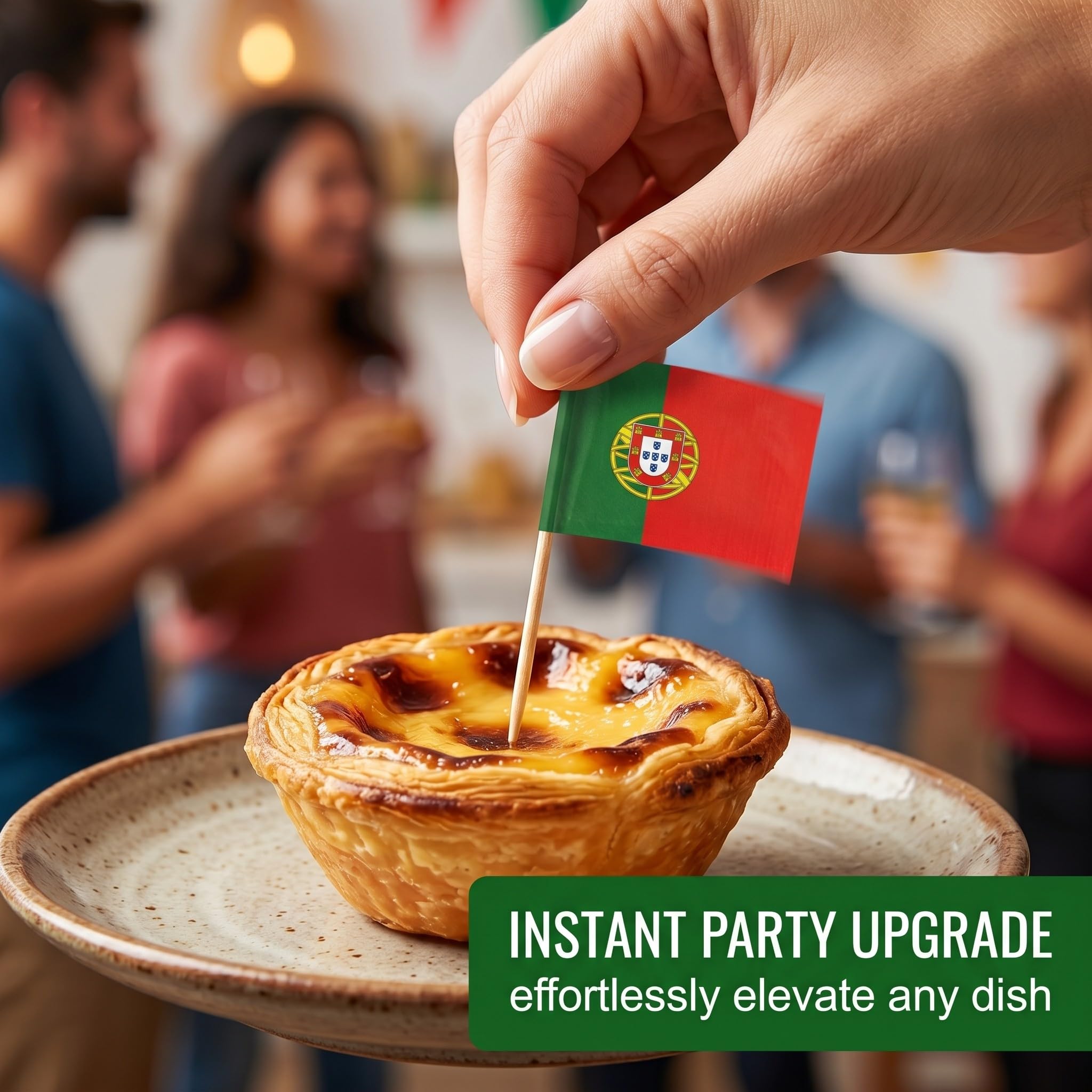 200 Palillos Bandera Portugal, Mini Banderas para Cupcake, Pinchos Bandera Portuguesa para Fiesta de Fútbol, Decoración Cóctel & Bar, Palillos para Cupcake, Accesorios Cumpleaños & Fiesta