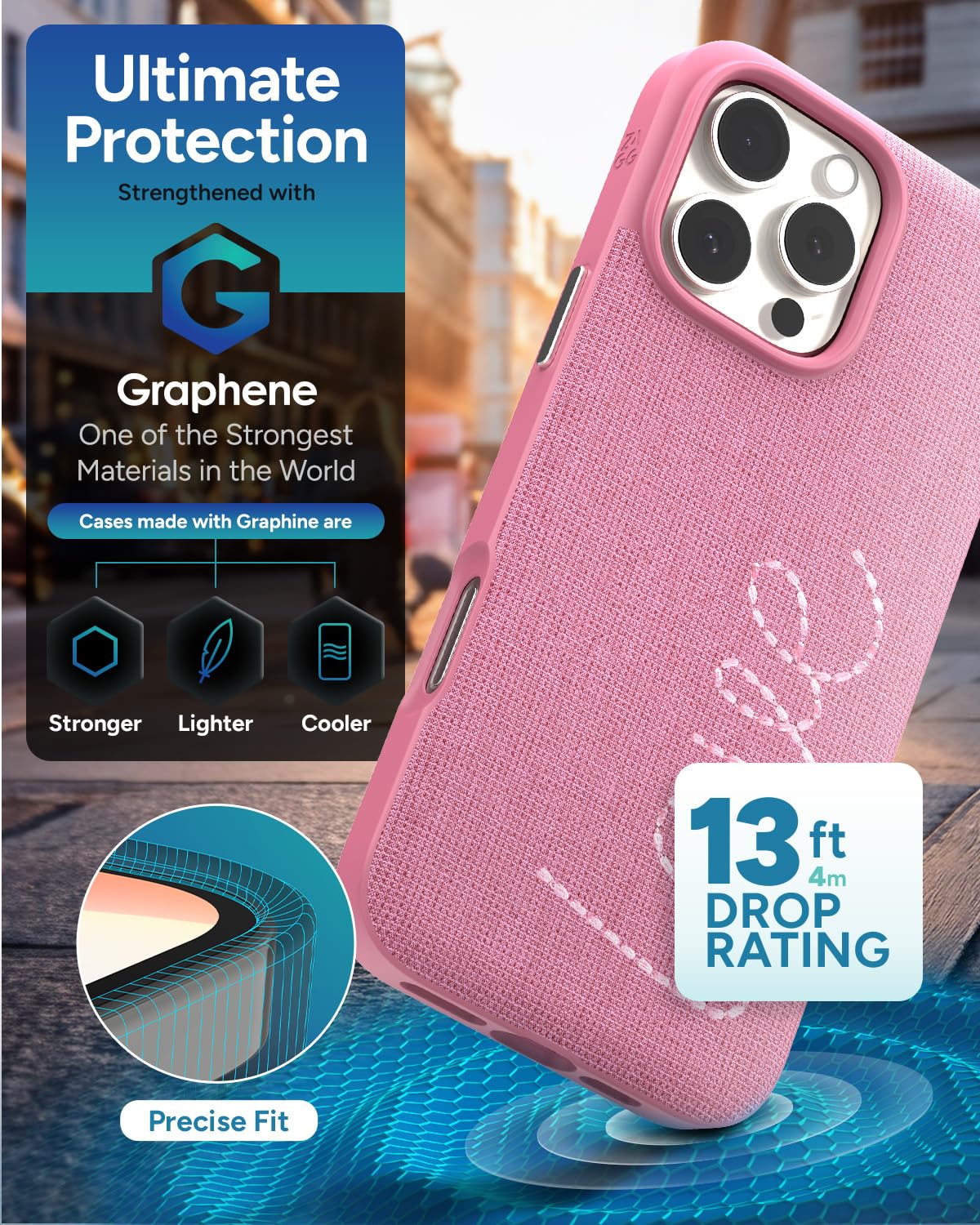 Amazon.com: ZAGG London Snap Case for iPhone 16 Pro Max - Love