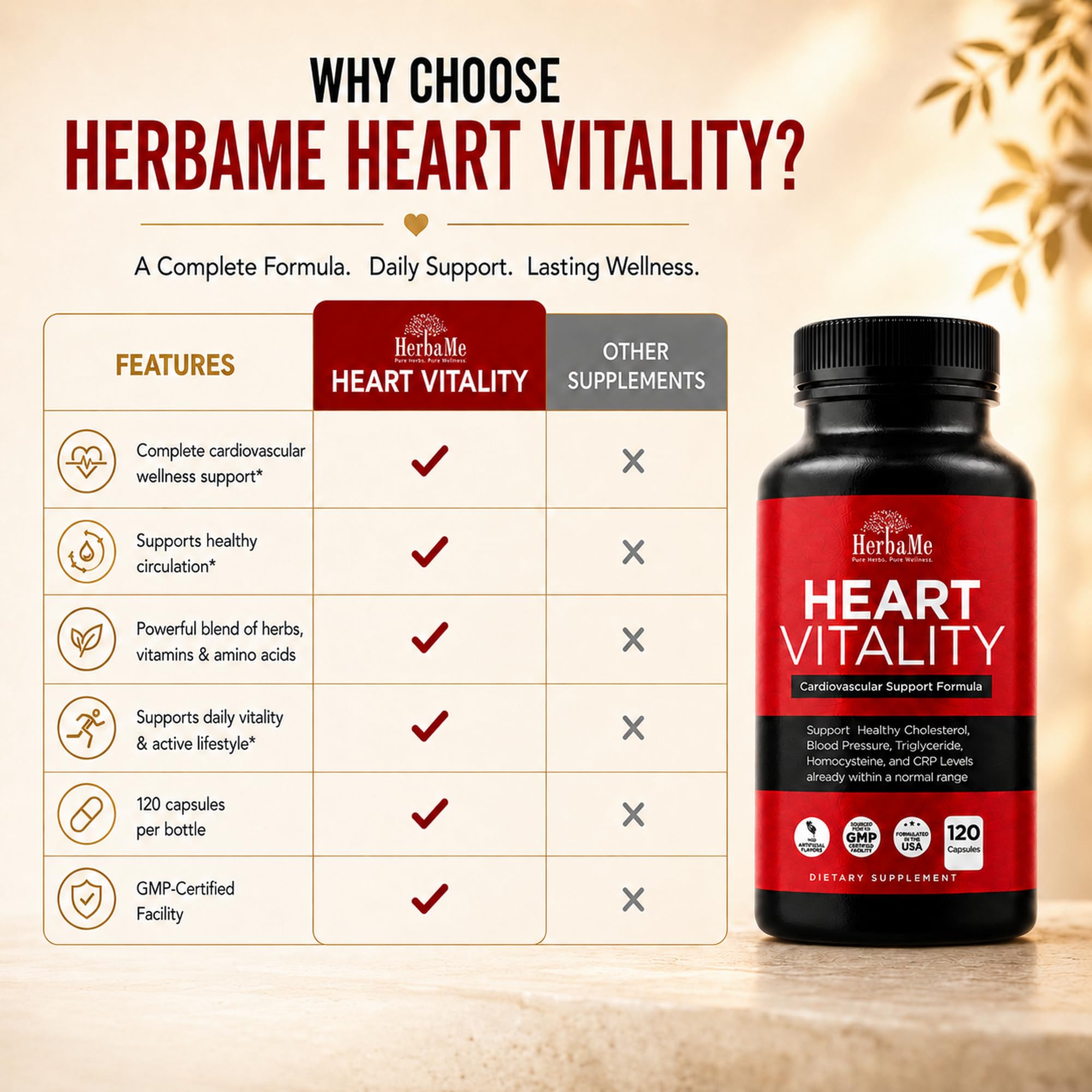 HerbaMe Heart Health Supplement for Circulation & Blood Flow Support — Amazon image 5
