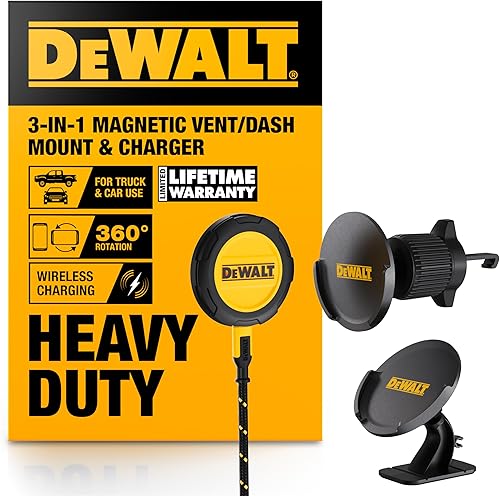 Miniatura 11 de DEWALT Cargador Inalámbrico de Servicio Pesado, Cargador de Teléfono Celular de 15W Máximo, Base de Carga Inalámbrica Rápida para iPhone