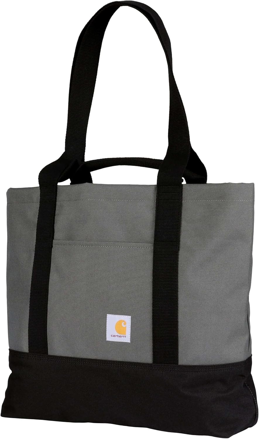 Carhartt Classic Vertical Open Tote Bag, Durable Water Repellent Material W/Hand and Shoulder Straps