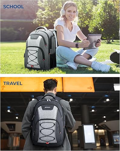 Miniatura 10 de BAGSMART Mochila del ordenador portátil del viaje, mochila antirrobo del ordenador portátil de 15,6 pulgadas con el agujero del cargador del USB,