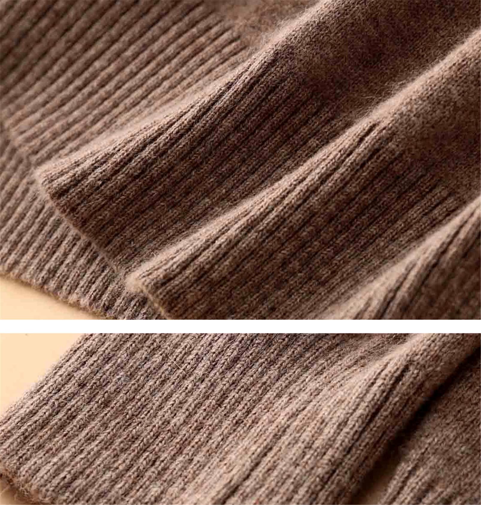 Maglione di lana da donna a collo alto caldo e morbido lavorato a maglia maglione in cashmere