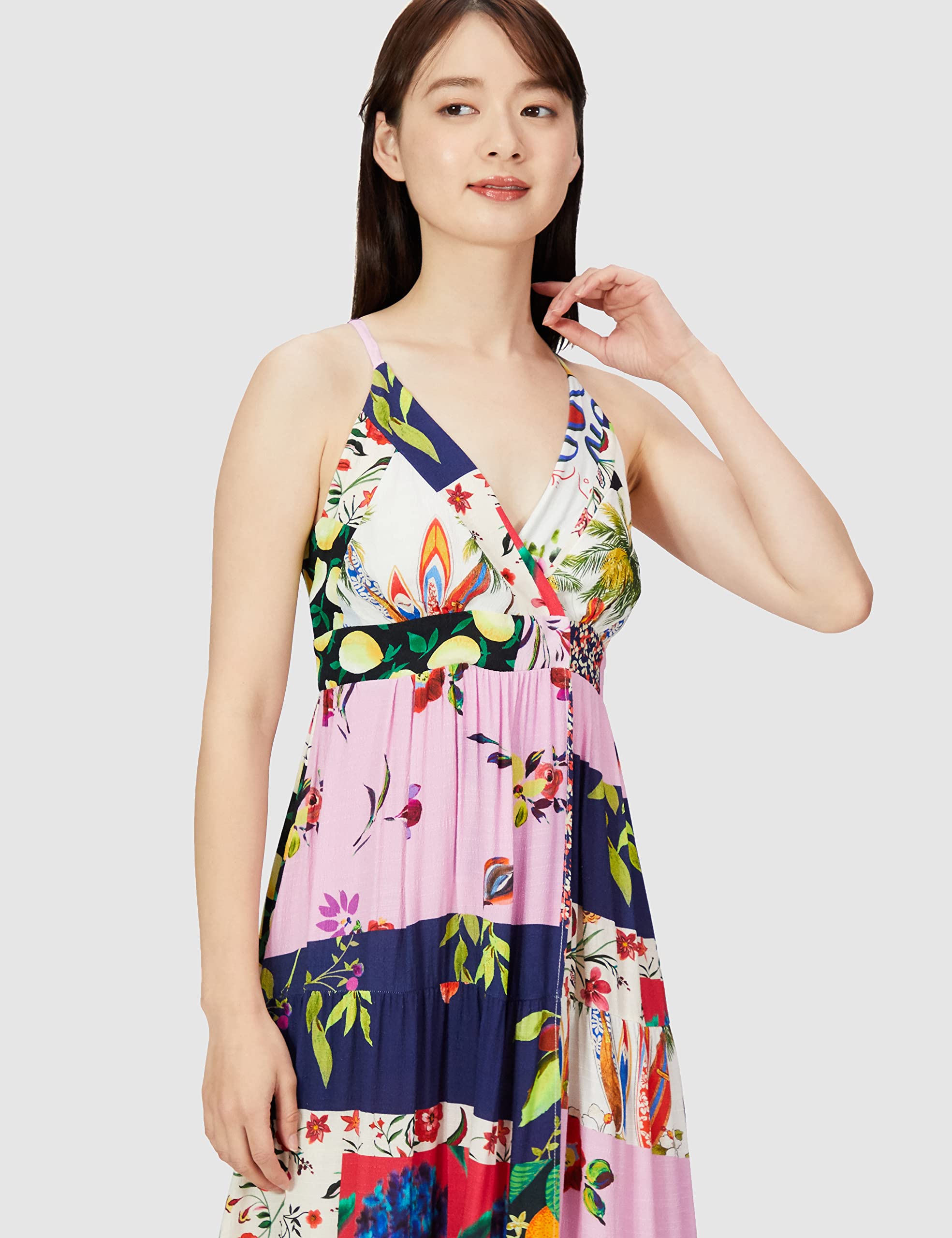 Desigual Sukienka damska 21wwvw80, wielokolorowy, S