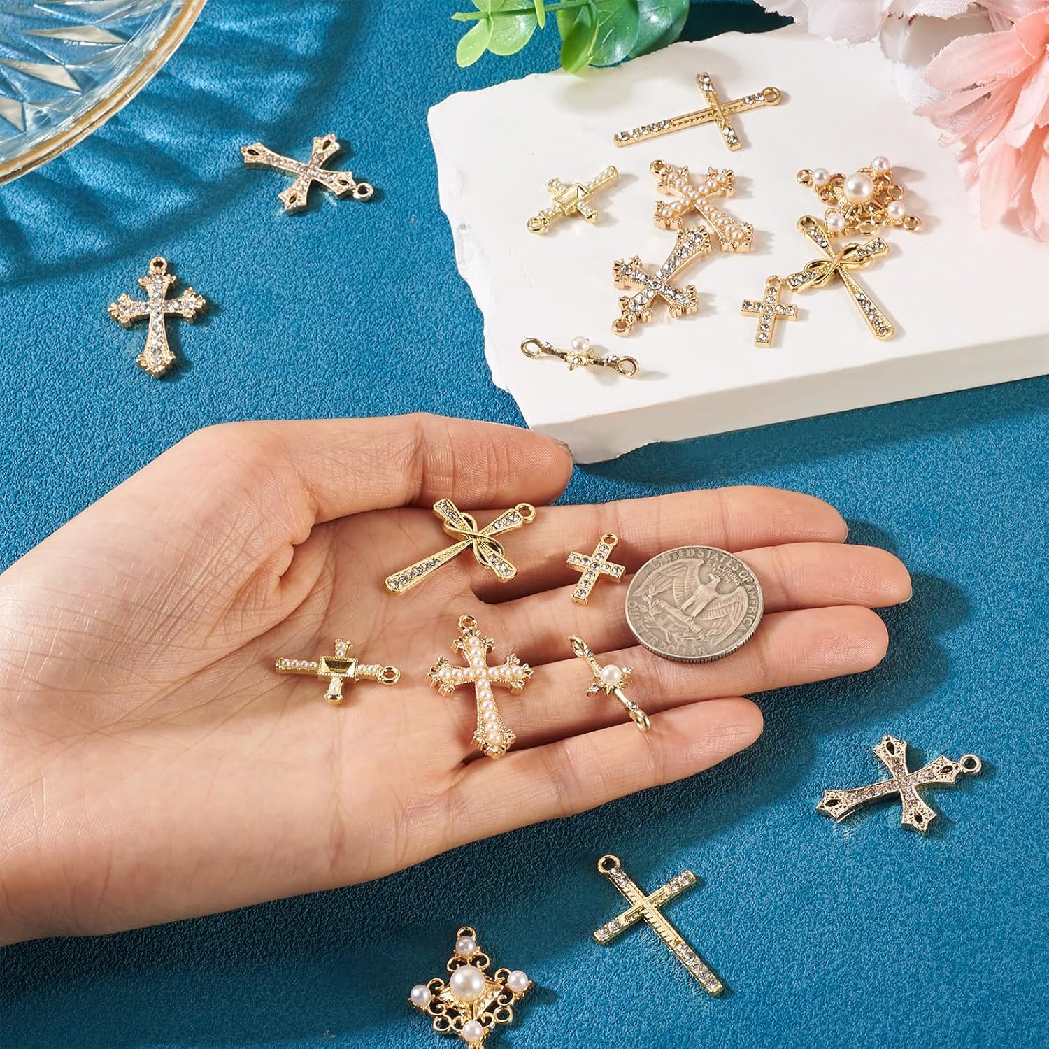 Assorted Cross Charms for Men Women Jewelry Making Religion Crucifix Cross Dangle Pendants for DIY Crafts Supplies - Image 6