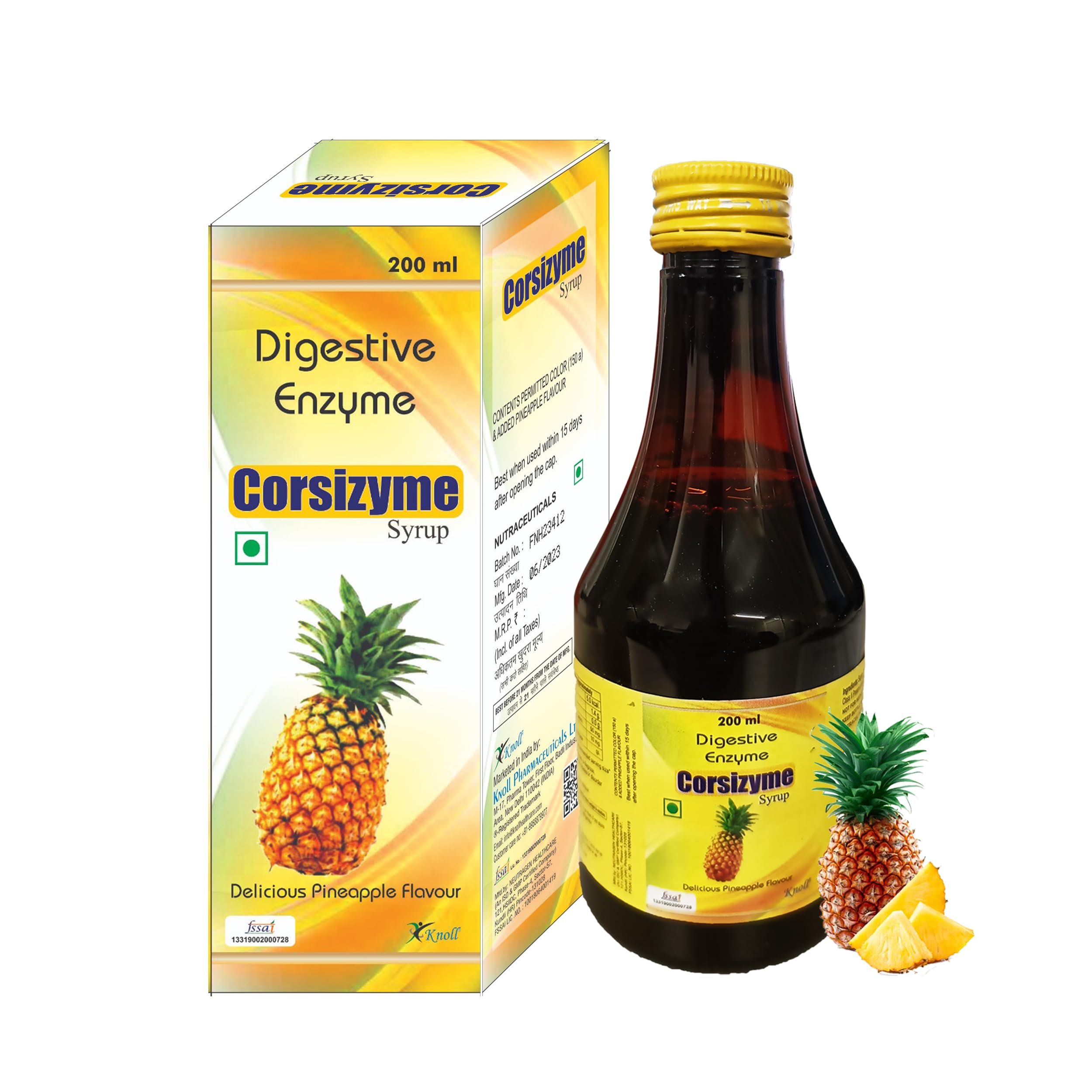 Corsizyme Syrup Digestive Enzyme | Booster Great Taste Of Mix Fruit Strong And Better Immunity Delicious Pineapple Flavour 200ML-image-38