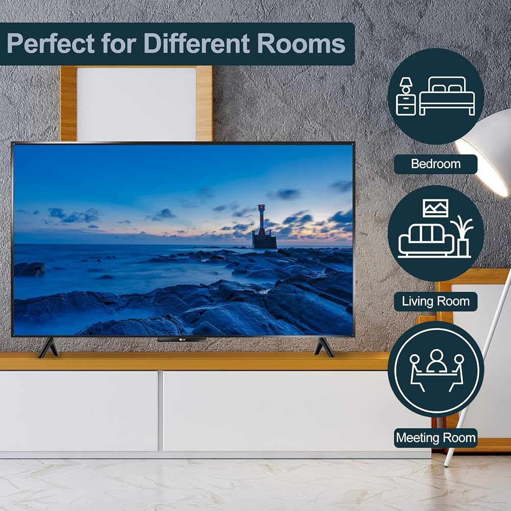 Support TV Universel Pour Meuble - Pieds Remplacement Base, Compatible TV 28 à 65 Pouces (TCL, Sharp, Etc.)