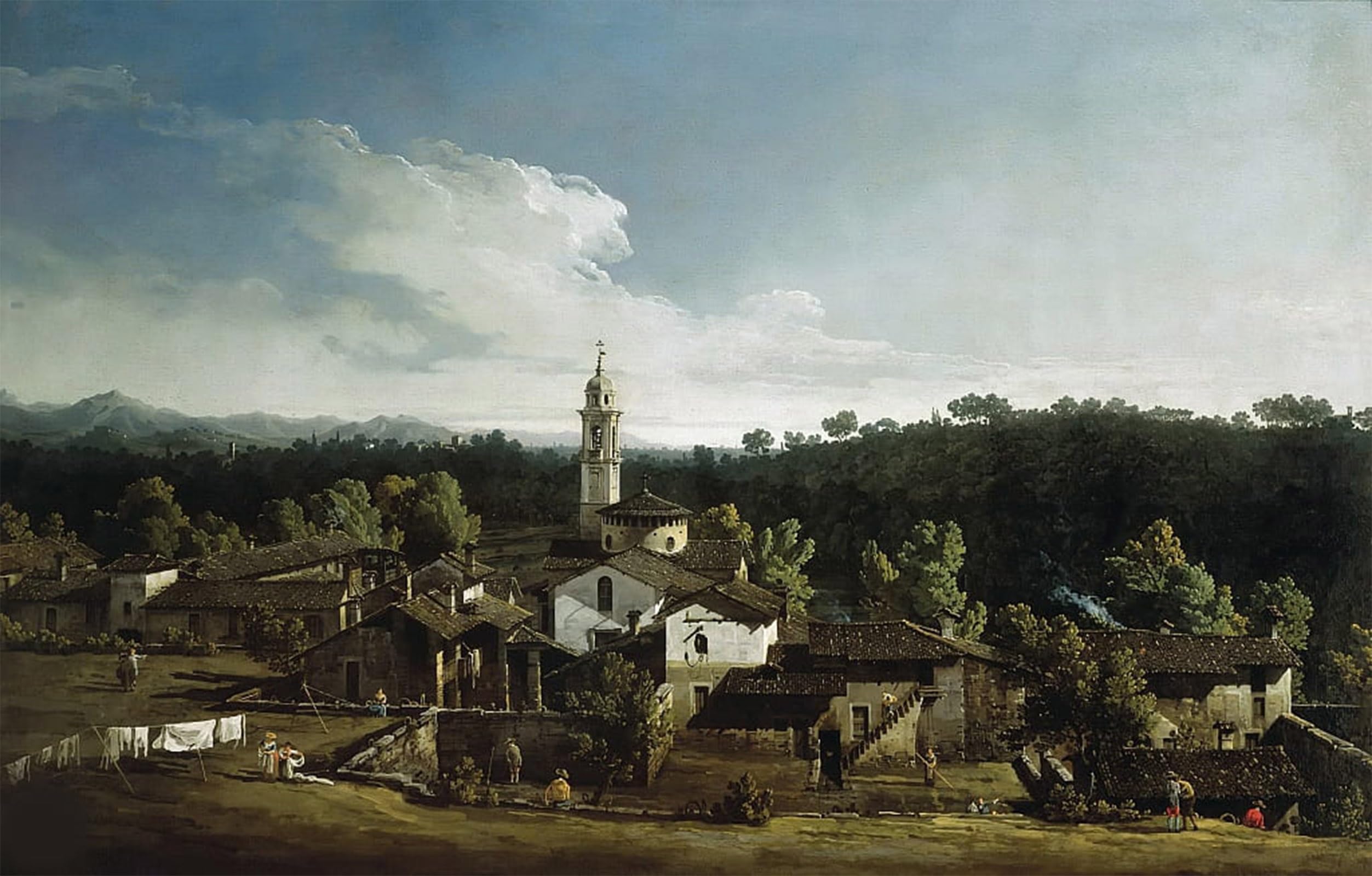 Affiche Décorative Graffiti Bernardo Bellotto Peinture d'Art au Design Épuré