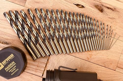 Miniatura 3 de Noreseman 44170-29 piezas negro y dorado 135 grados de longitud Jobber Brocas - Tamaños 1/16 a 1/2