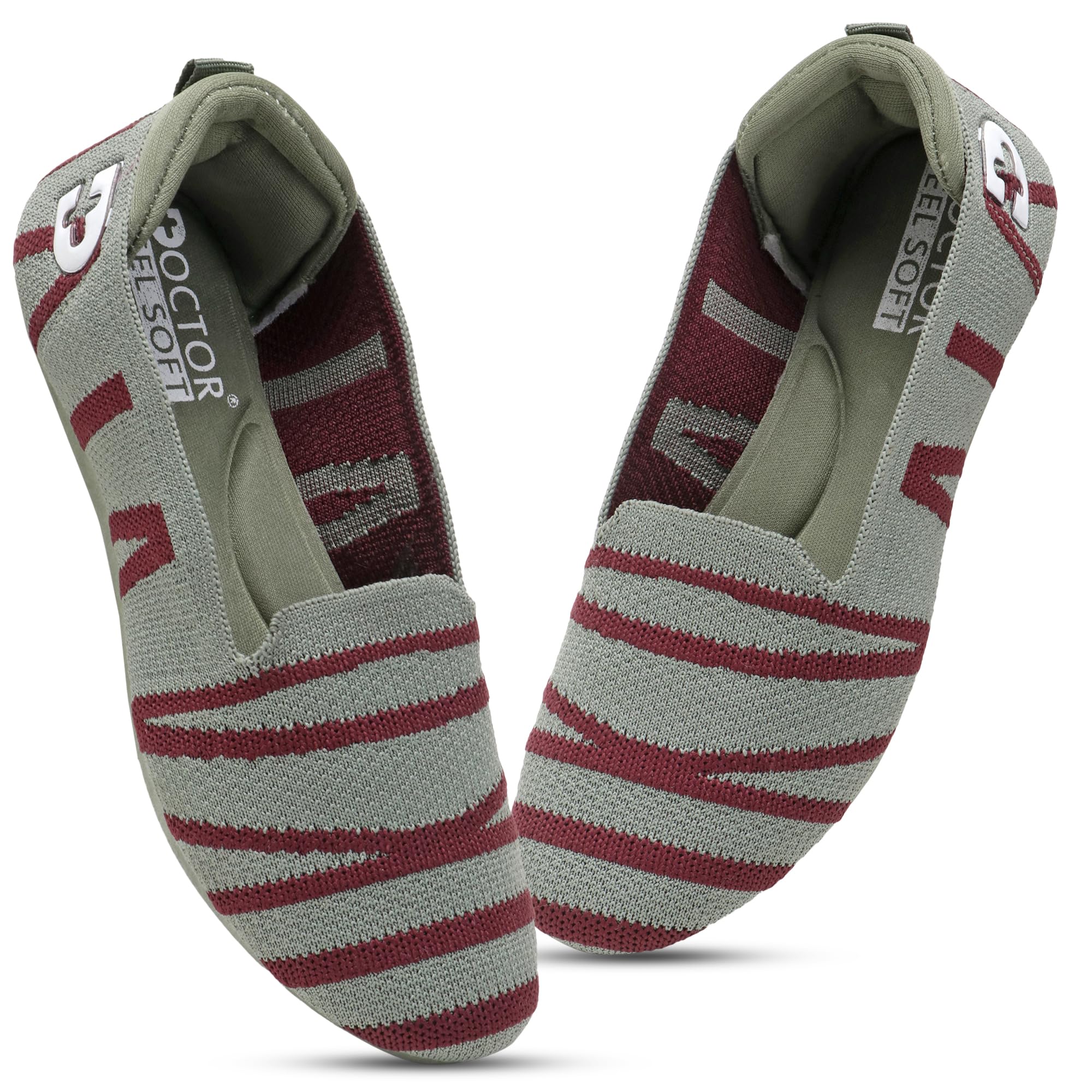 Women Knitted Bellies Shoes | Lightweight Slip-On Flats for Women | Soft Cushioned Breathable Casual Walking Shoes | Everyday Wear Comfortable Footwear-image-16