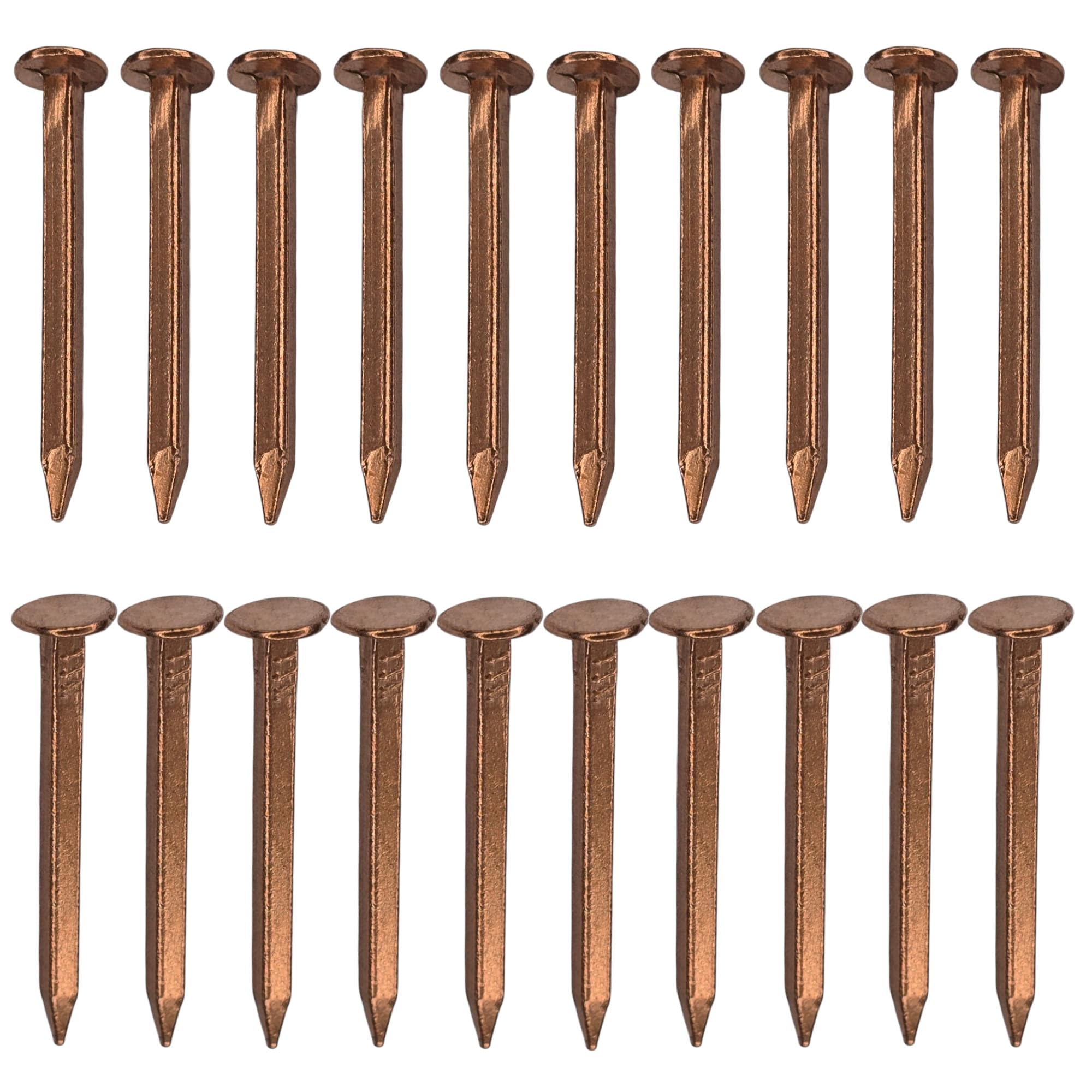cyclingcolors 20x clou carré pointe en cuivre tête fraisée assemblage bois nautique bricolage artisanat décoration fixation meuble, 2x20mm