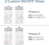 Vista 6 de UltraPro Temporizador digital de pared de 24 horas, fácil de programar, preajustes, cuenta regresiva, botón de anulación de encendido/apagado