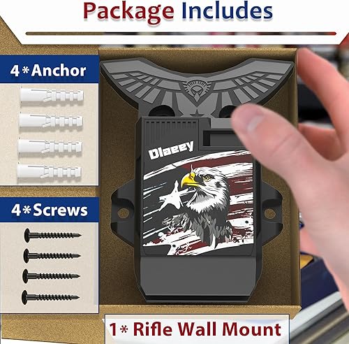 Miniatura 6 de Dlaeey Soporte para pistola con soporte Pmag Mag, soporte de pared de soporte de pared de defensa rápida con material fuerte y PA, soporte de pared