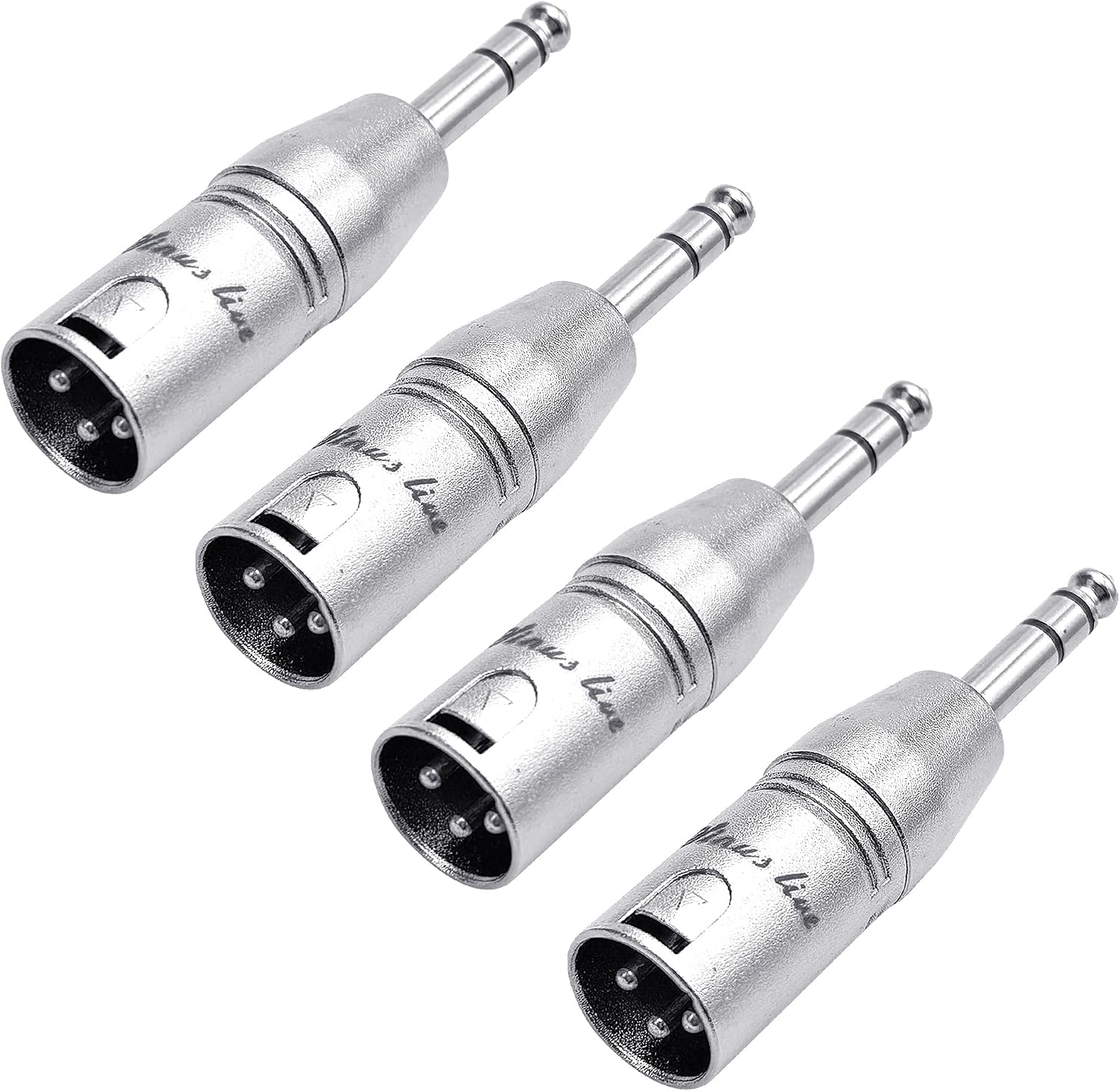 SINUS LIVE 4 Packs XLR Female Male to 1/4" TRS Adapter, Balanced XLR to Quarter Inch