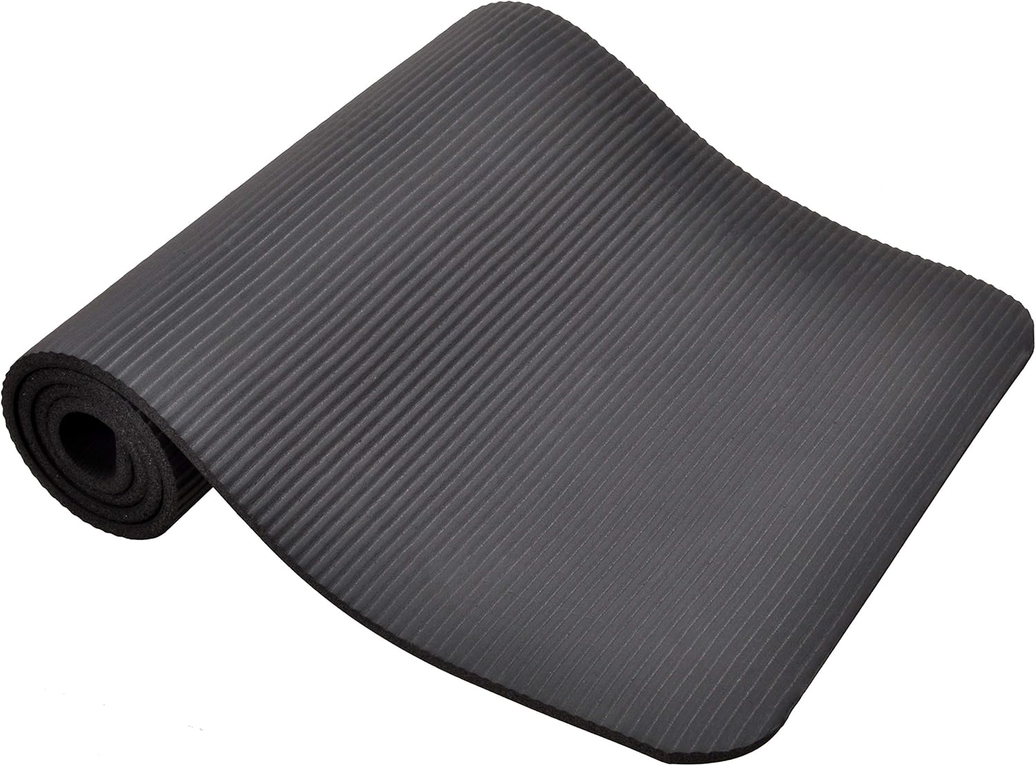 Balance From Go Yoga+ All-Purpose 1/2-Inch Extra Thick High Density Anti-Tear Exercise Yoga Mat and Knee Pad with Carrying Strap (Black) : Sports & Outdoors