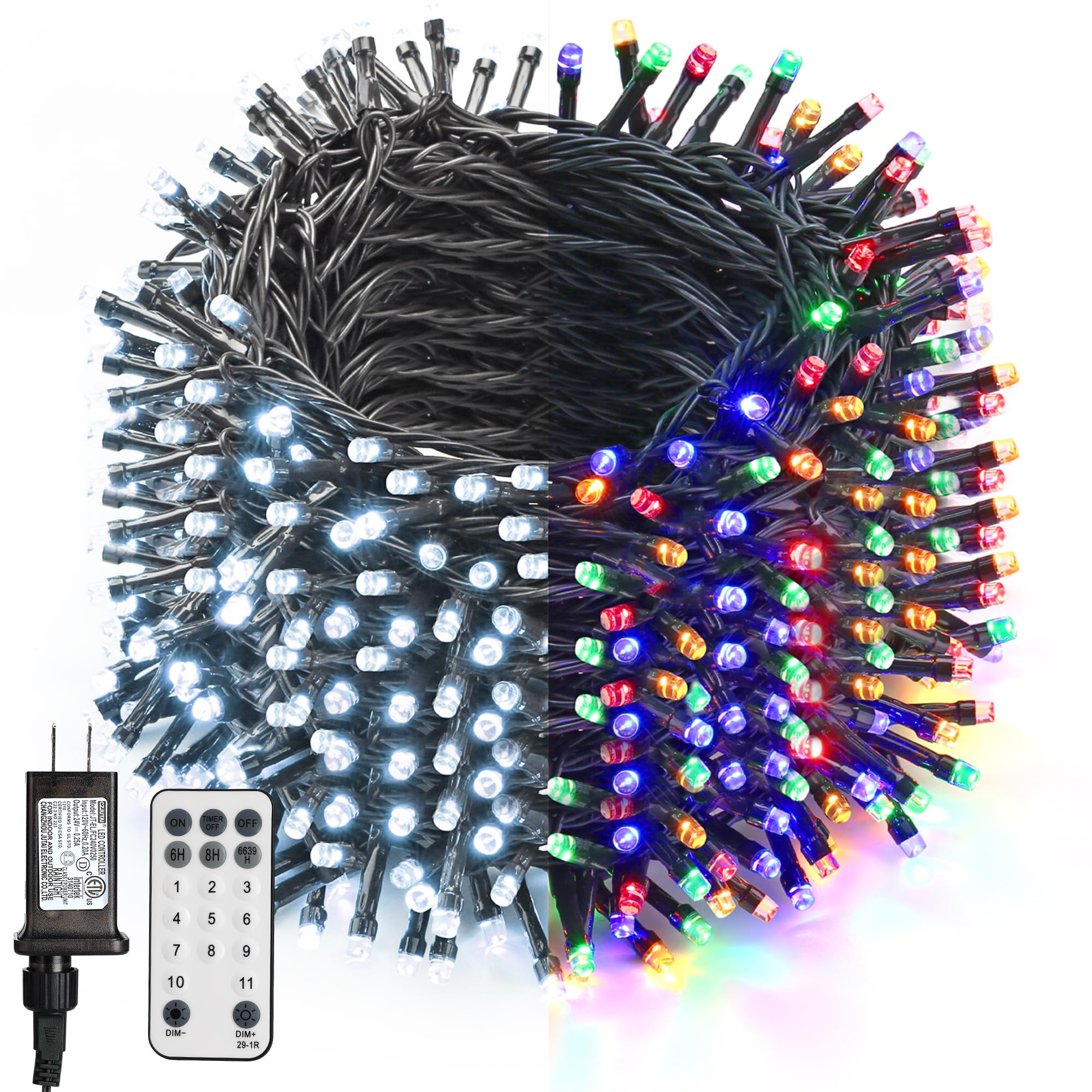 BrizLabs Smart Christmas Tree Lights, 262ft 800 LED Color Changing WiFi Christmas Lights Work with Alexa & Google Home, Cool White & Multicolor APP Xmas Light Music Sync Smart Light for Xmas Tree Home