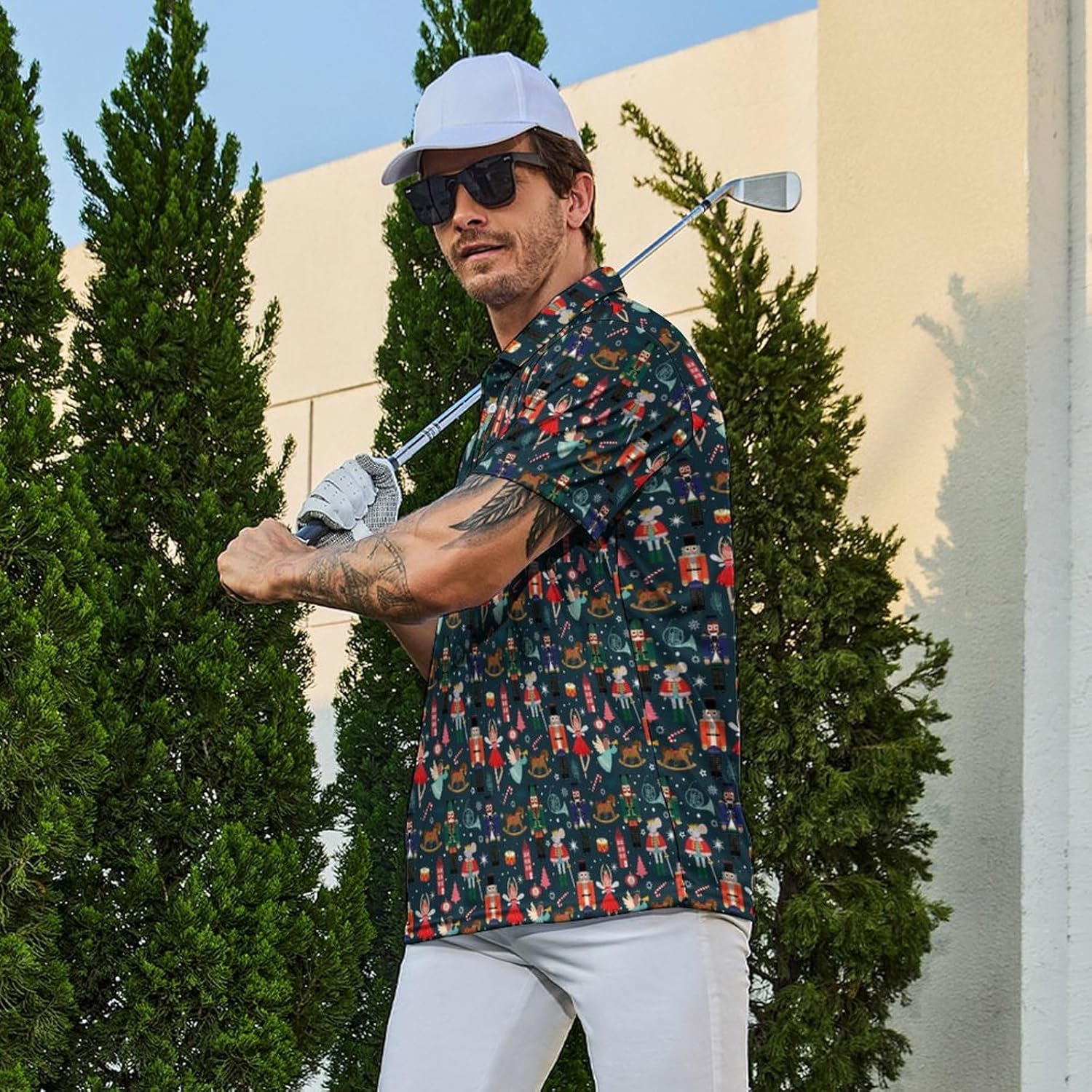 Funny Men’s Golf Polo Shirts,Moisture Wicking Golf Shirts for Men Collared Short Sleeve Polo Shirts Golf Gifts - Image 2