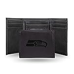 Rico Industries Laser Engraved Trifold Wallet, Seattle Seahawks Team Color, 3.25 x 4-inches