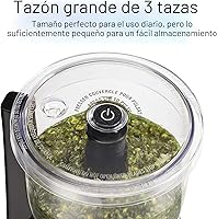 Vista 3 de Hamilton Beach - Picador de verduras eléctrico y mini procesador de alimentos, 3 tazas, 350 vatios, para picar, cortar y hacer puré, negro (72850)
