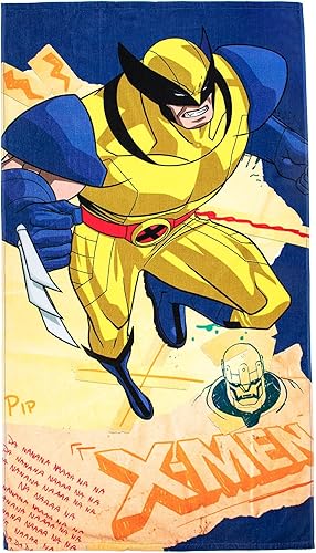 Jay Franco Marvel X-Men Wolverine Leader - Toalla de baño grande para niños, toalla de playa de algodón súper suave y absorbente resistente a la