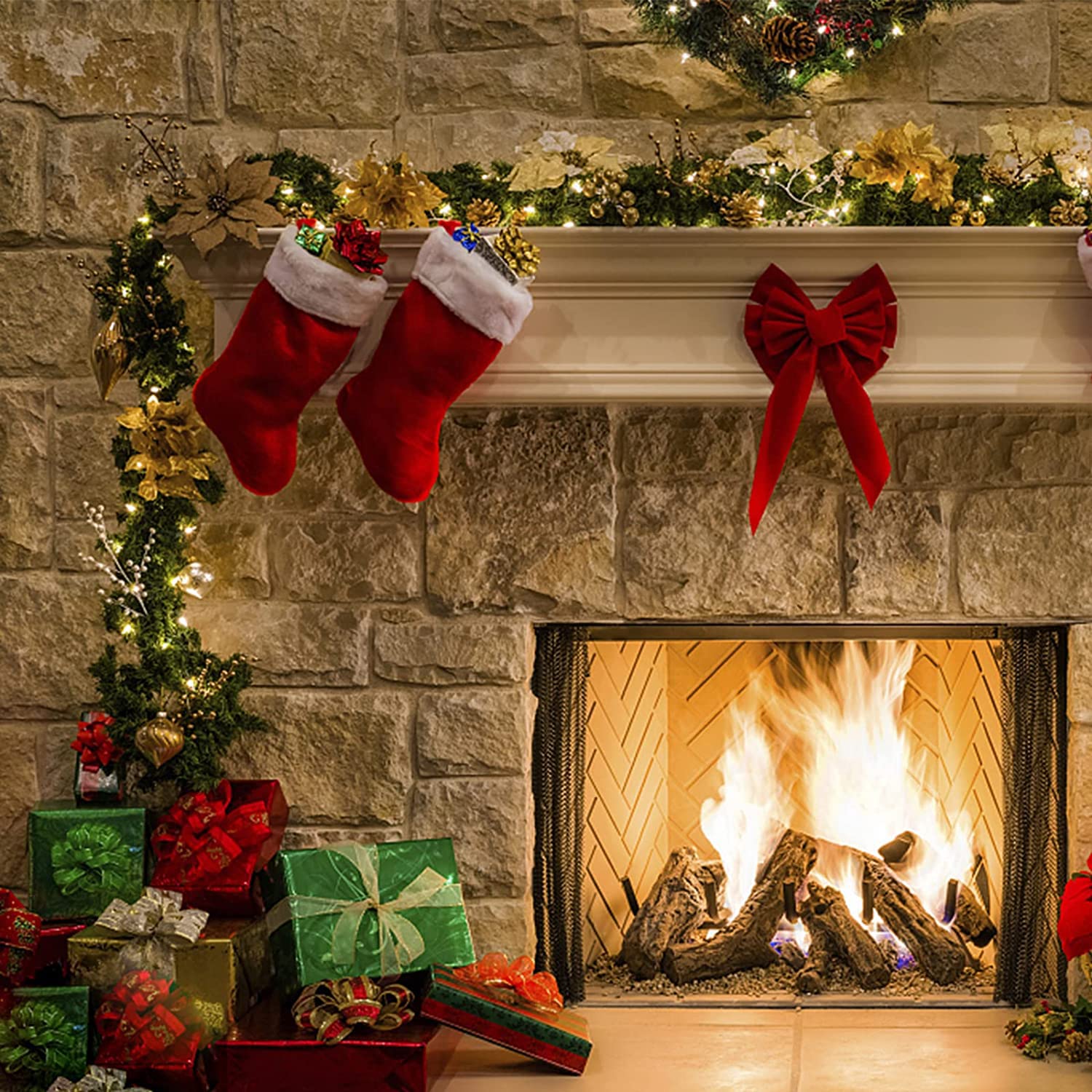 Cloches De Sapin De Noël Colorées Double Décorations Suspendues Pour Décorations Murales Et De Porte Festives DIY Décoration Maison Ensemble De 1