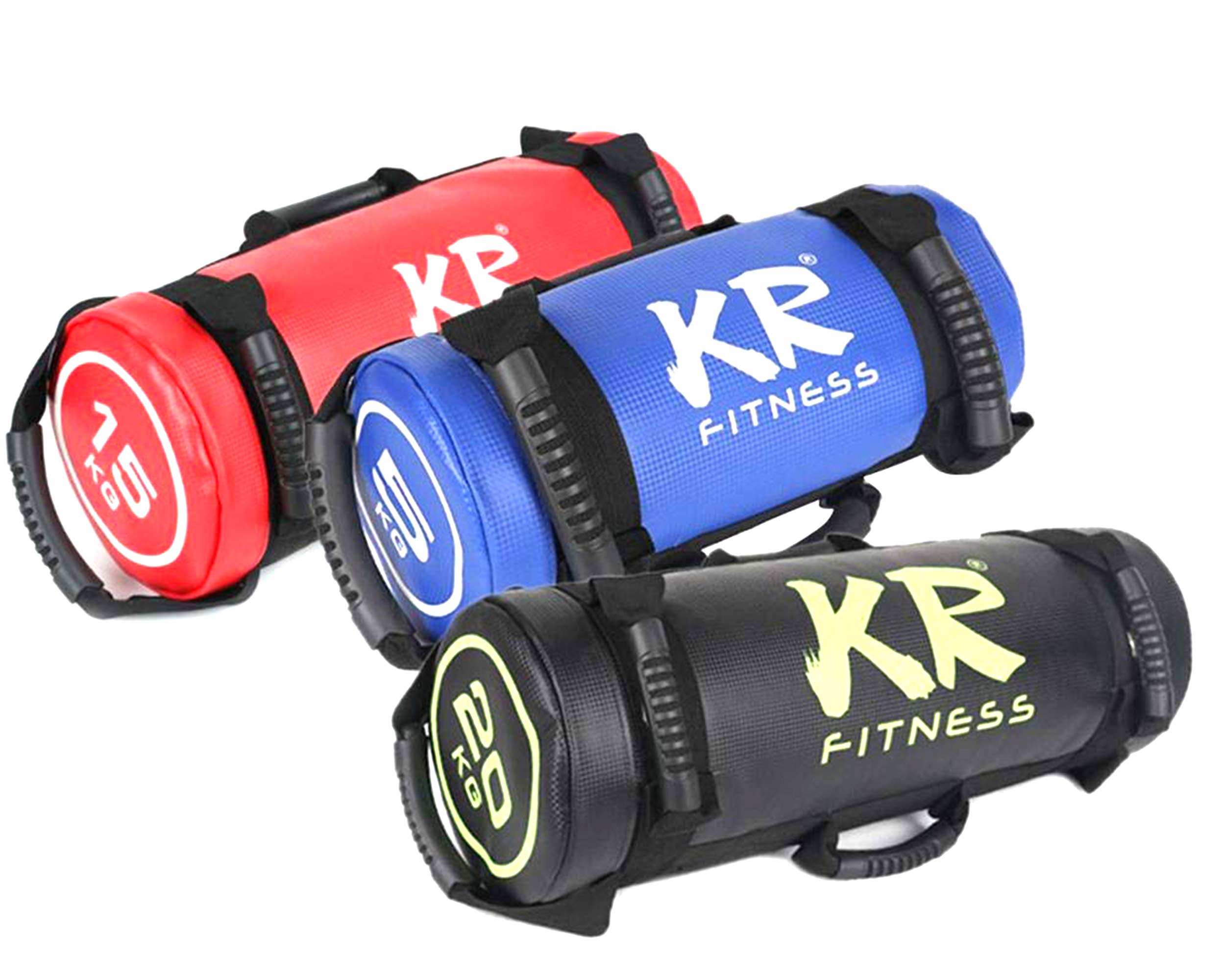 Lupex Shop - Sacco di Sabbia Sandbag a 6 Maniglie, Power Bag per Allenamento Crossfit, Sollevamento Pesi, Corsa, Sport, Bodybuilding - KR Fitness