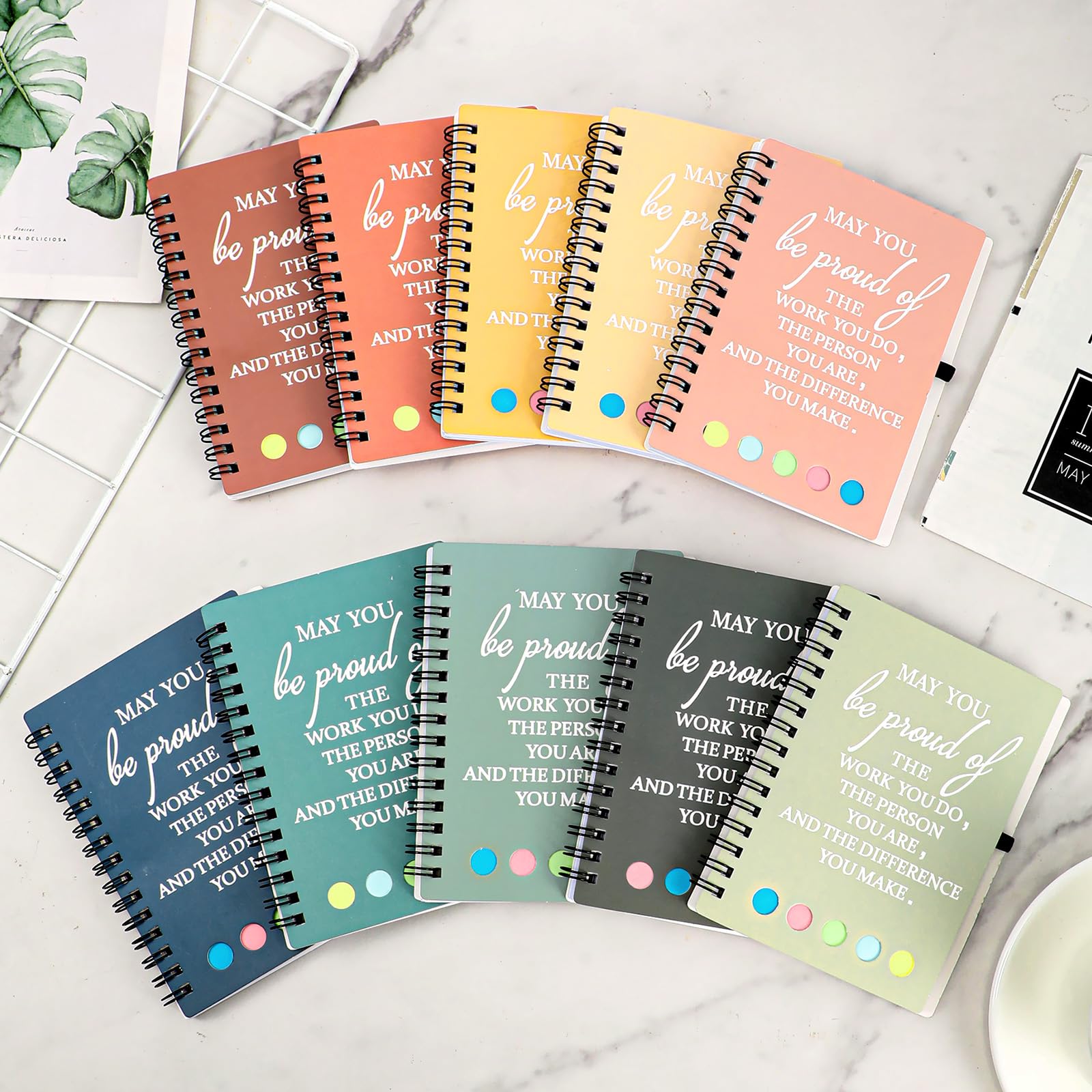 Spiralnotizbuch, 30-teiliges Set mit Aufschrift "May You Be Proud of The Work You Do", Notizbuch mit Haftnotizen, Kugelschreiber für Tierarzt, Techniker, Kollegen, medizinische Assistenten