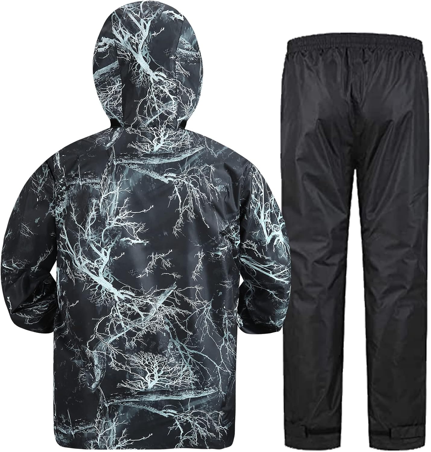 V VALANCH Hunting Rain Gear for Men Waterproof Rain Coat with Pants 2 Pieces Rain Suits