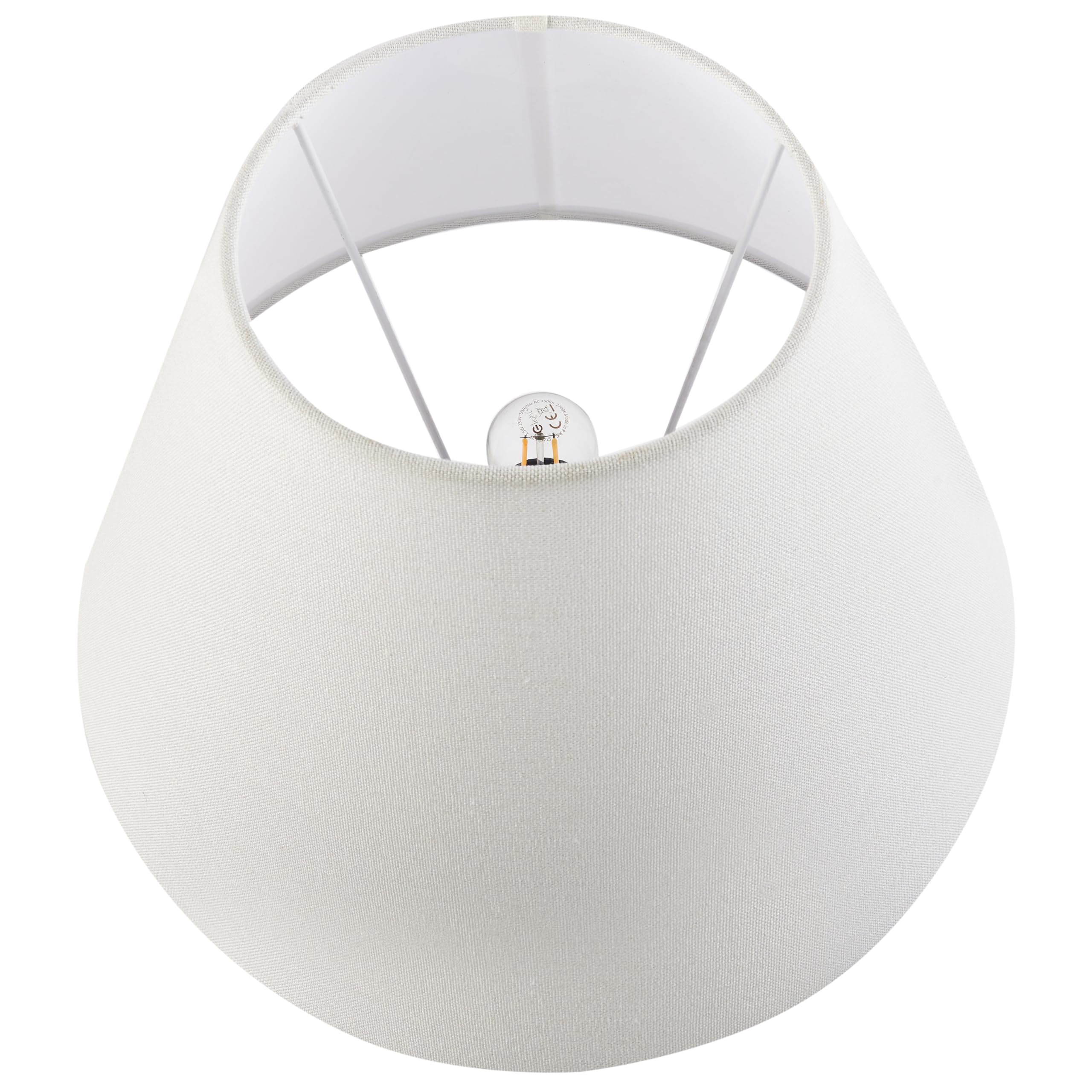 Stylowa lampa stołowa z kwiecistym wzorem porcelanowa podstawa lniany materiałowy klosz oświetlenie biało-niebieska Verusa