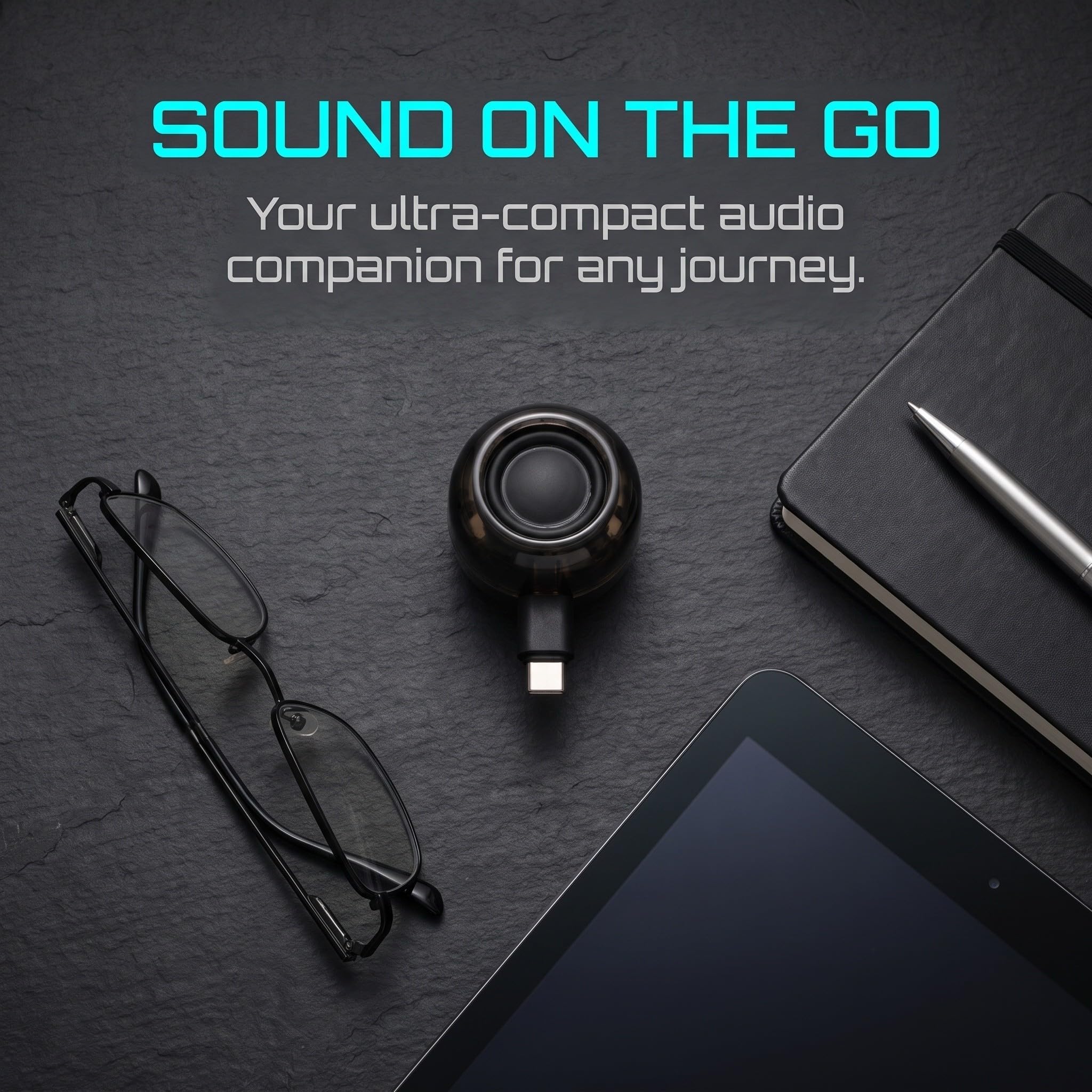 POPETPOP Altavoz Mini Portátil USB C Tipo C, Plug and Play para Laptop