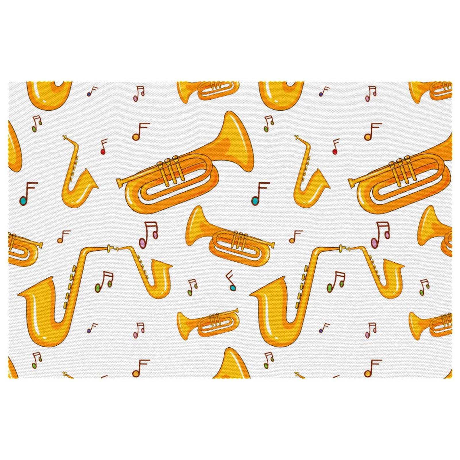 Set de table saxophone lavable idéal pour les repas en musique