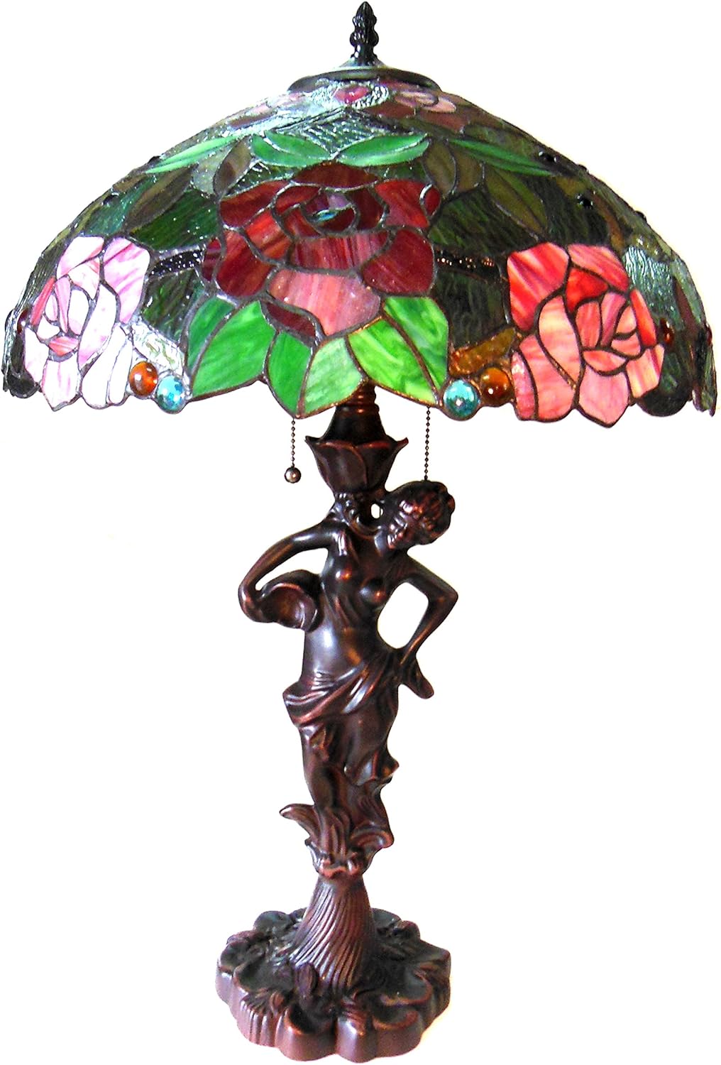 Buy 1 get 1 Chloe CH18790RF18-TL2 Peggy Tiffany-Style Roses Table Lamp with 18 Shade Best Promo Chloe CH18790RF18-TL2 Peggy Tiffany-Style Roses Table Lamp with 18 Shade