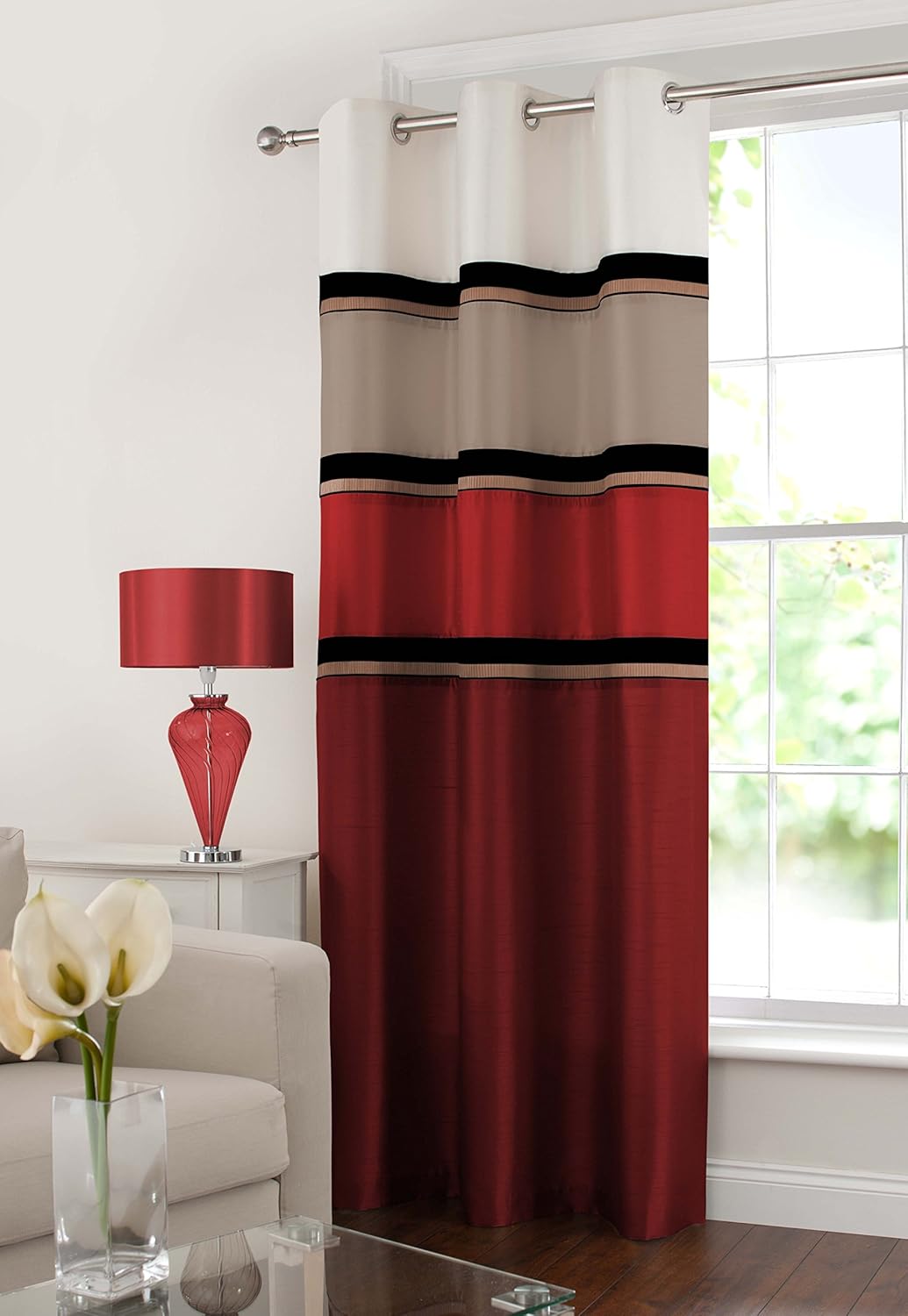 GYROHOME Mix and Match Curtains Faux Silk Room Darkening Drapes with Grommet Top Fully Lined Window Treatment Panels for Bedroom and Living Room 1panel, Plum, 52x84inch