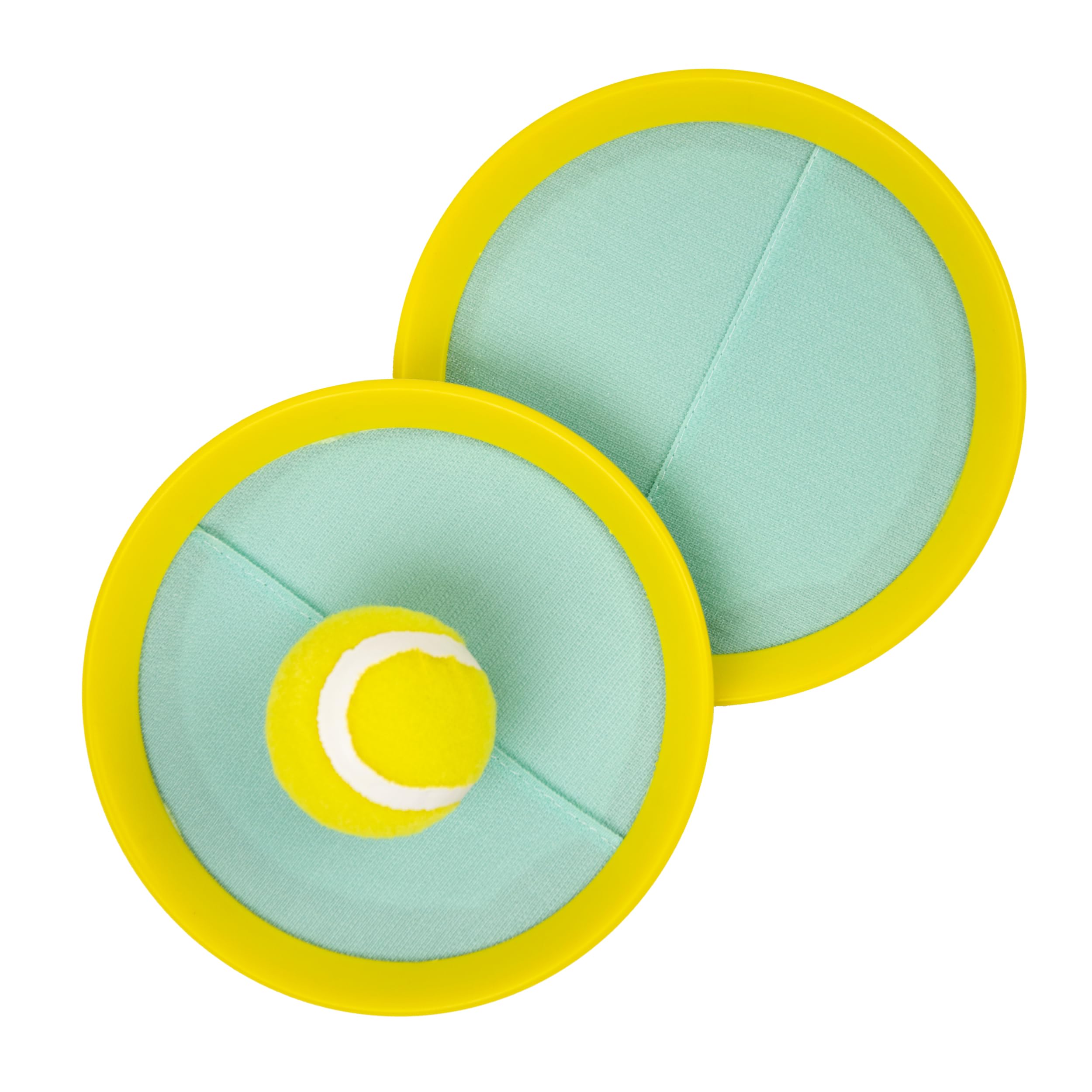 Mookie Activo Catch‑a‑Ball Fun Portable Outdoor Game for Children and Adults, Easy‑Throw Ball Game for Families, optimum for Garden, Park or Beach Fun, Green & Yellow
